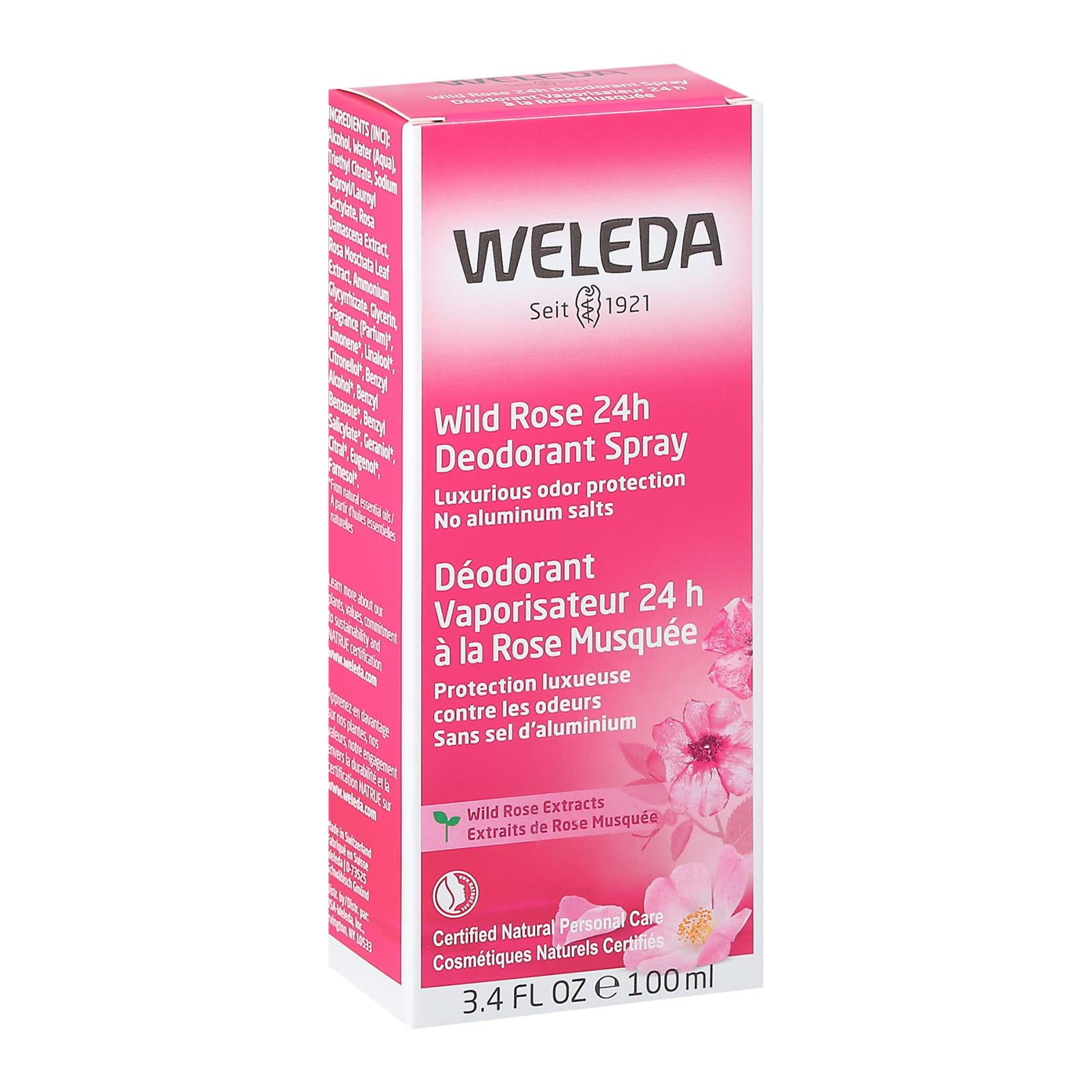 Weleda Deodorant Wild Rose - 3.4 Fl Oz - GreatEagleInc
