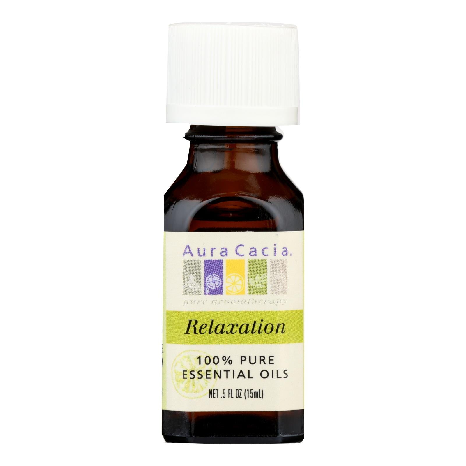 Aura Cacia - Relaxation Essential Oil Blend - 0.5 Fl Oz - GreatEagleInc