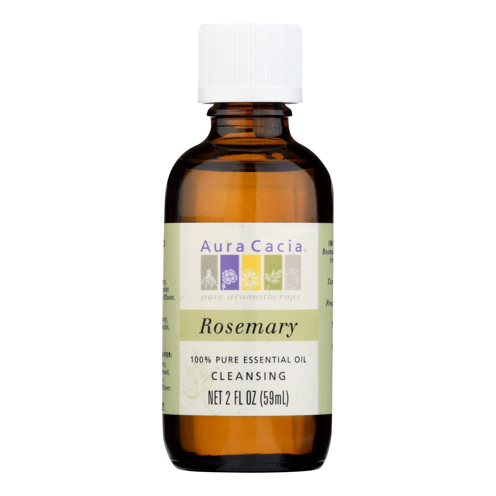 Aura Cacia - 100% Pure Essential Oil Rosemary Cleansing - 2 Oz - GreatEagleInc
