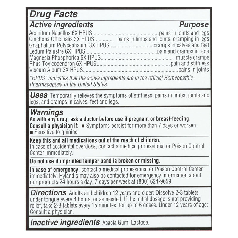 Hyland's Leg Cramps - 50 Quick Disolving Tablets - GreatEagleInc