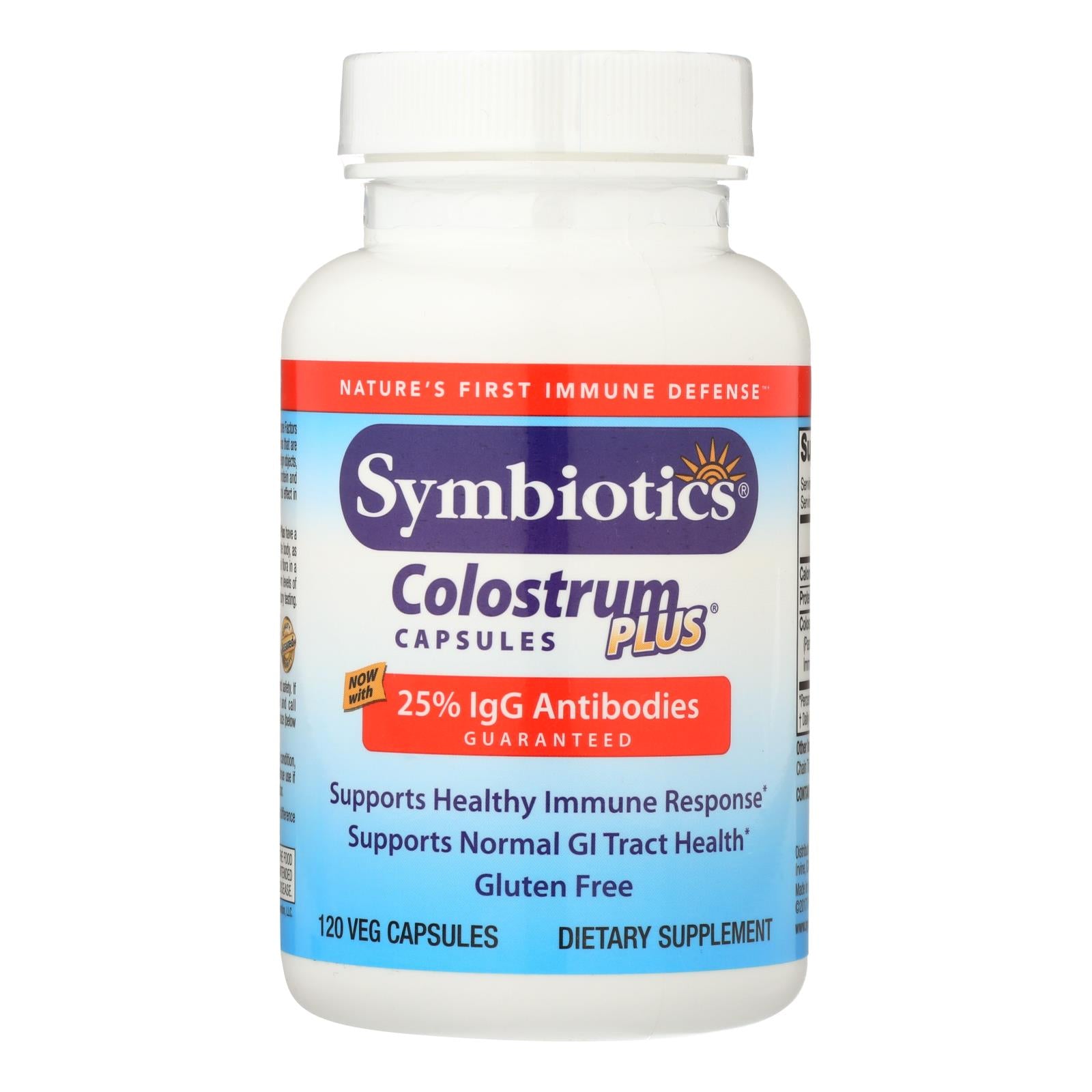 Symbiotics Colostrum Plus - 480 Mg - 120 Capsules - GreatEagleInc