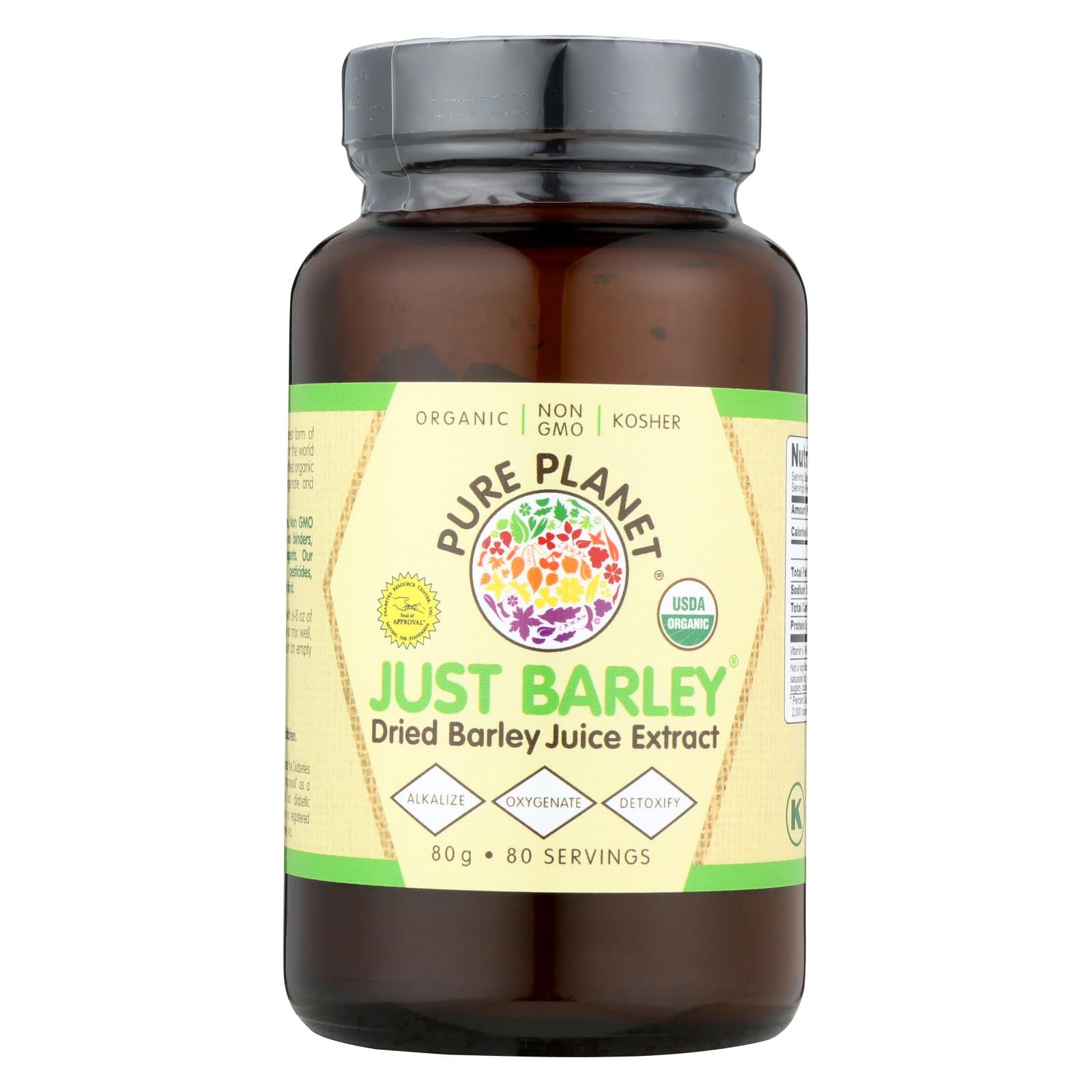 Pure Planet Just Barley Nature's Organic Nutrition Support - 2.8 Oz - Eco-Friendly Home & Grocery