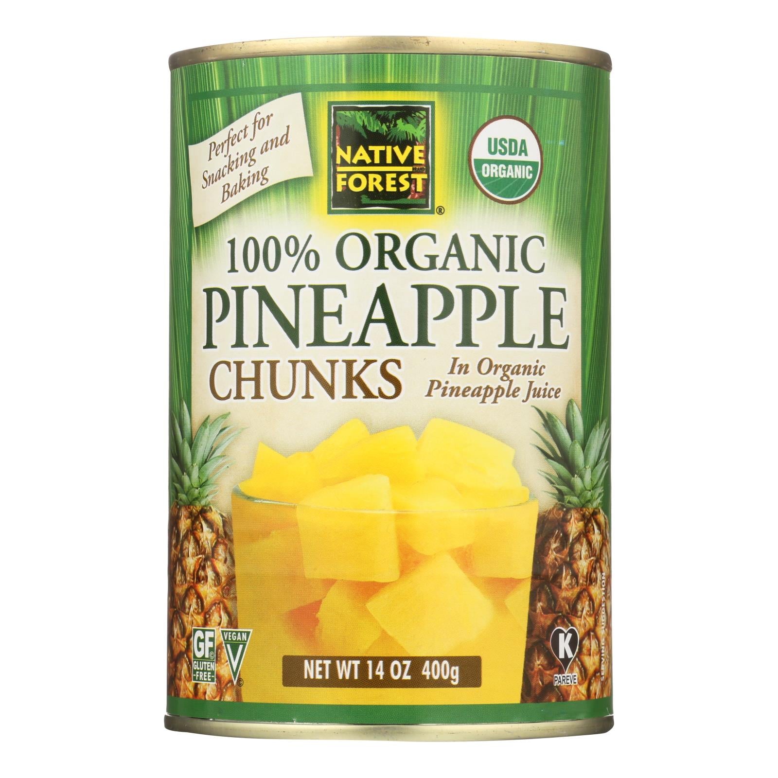 Native Forest Organic Chunks - Pineapple - Case Of 6 - 14 Oz. - GreatEagleInc