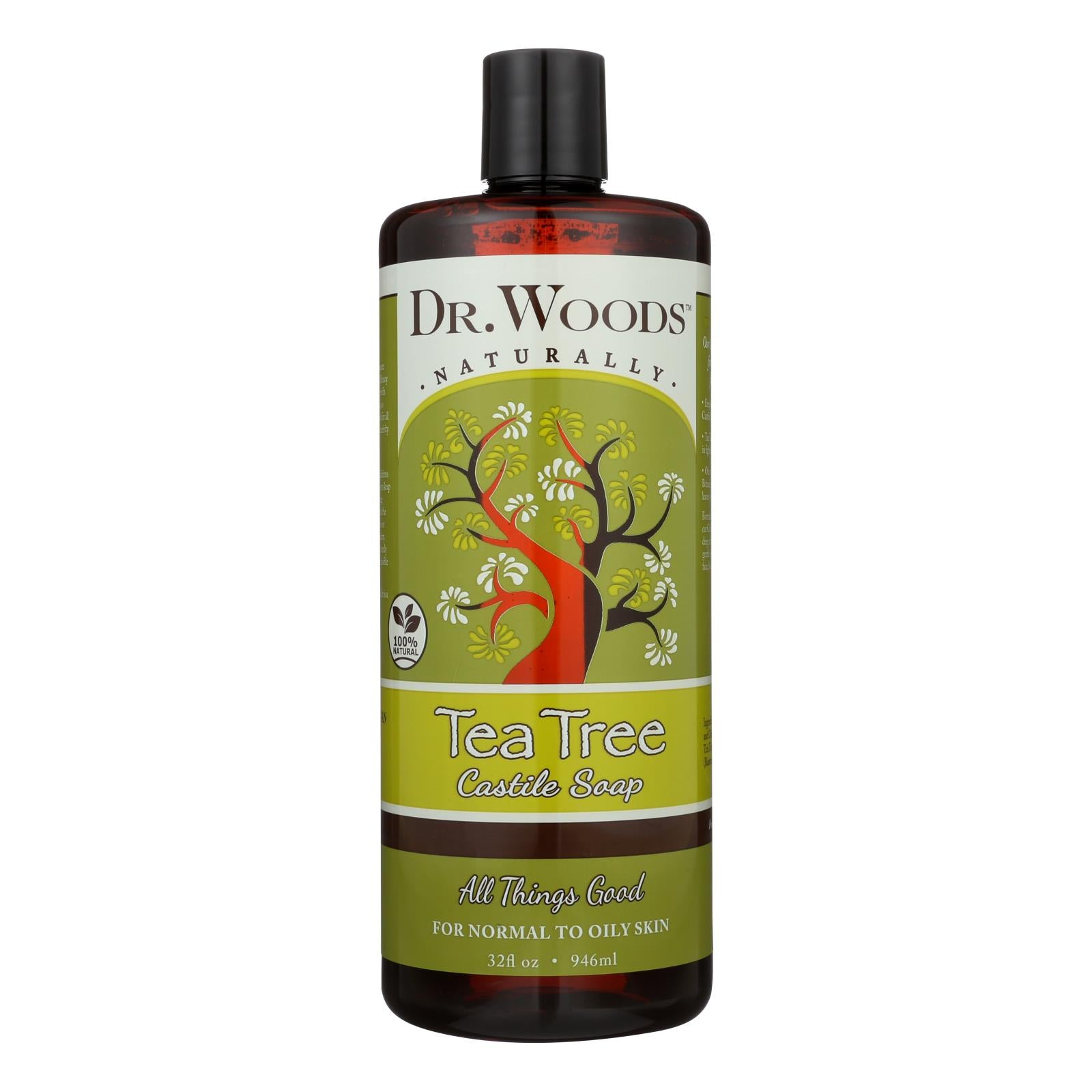 Dr. Woods Pure Castile Soap Tea Tree - 32 Fl Oz - Eco-Friendly Home & Grocery