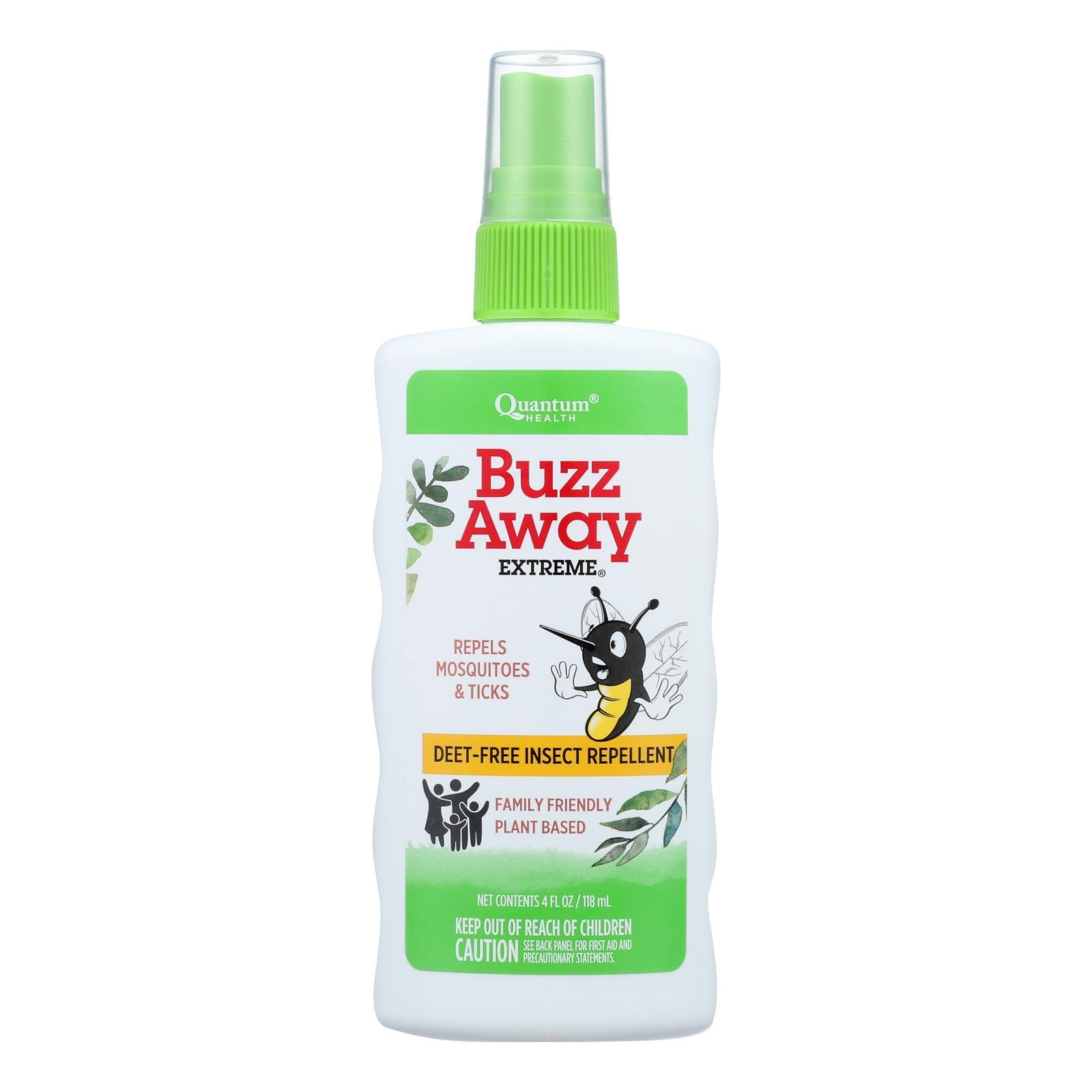 Quantum Buzz Away Extreme Insect Repellent - 4 Fl Oz - GreatEagleInc