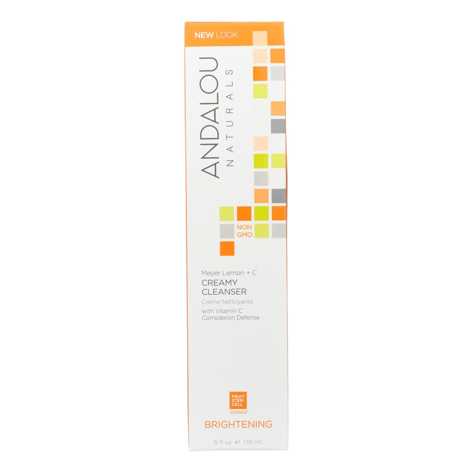 Andalou Naturals Creamy Cleanser For Combination Skin Meyer Lemon - 6 Fl Oz - GreatEagleInc