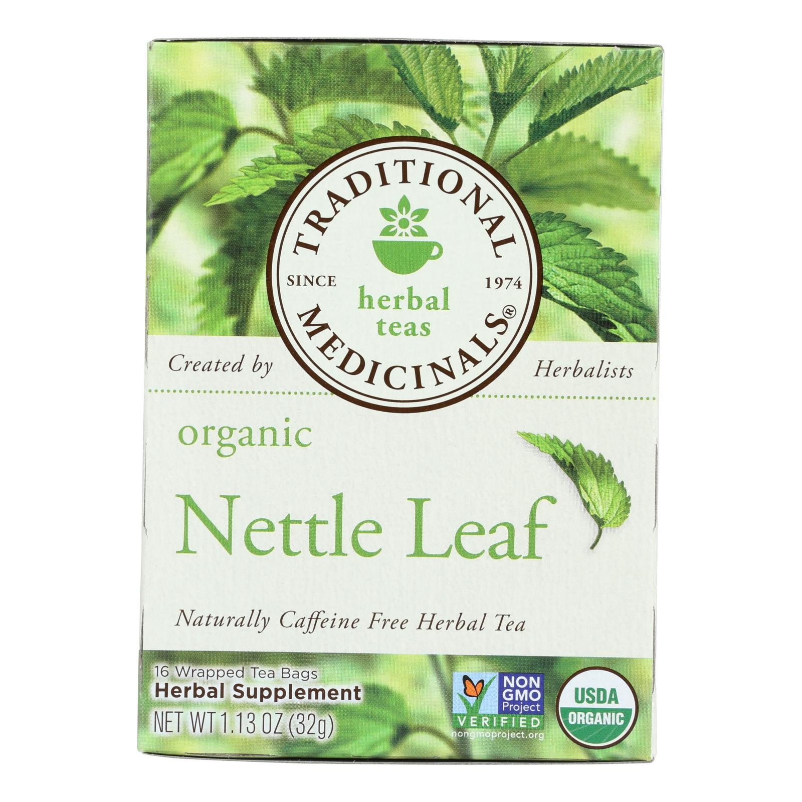 Traditional Medicinals Organic Nettle Leaf Herbal Tea - 16 Tea Bags - Case Of 6 - GreatEagleInc