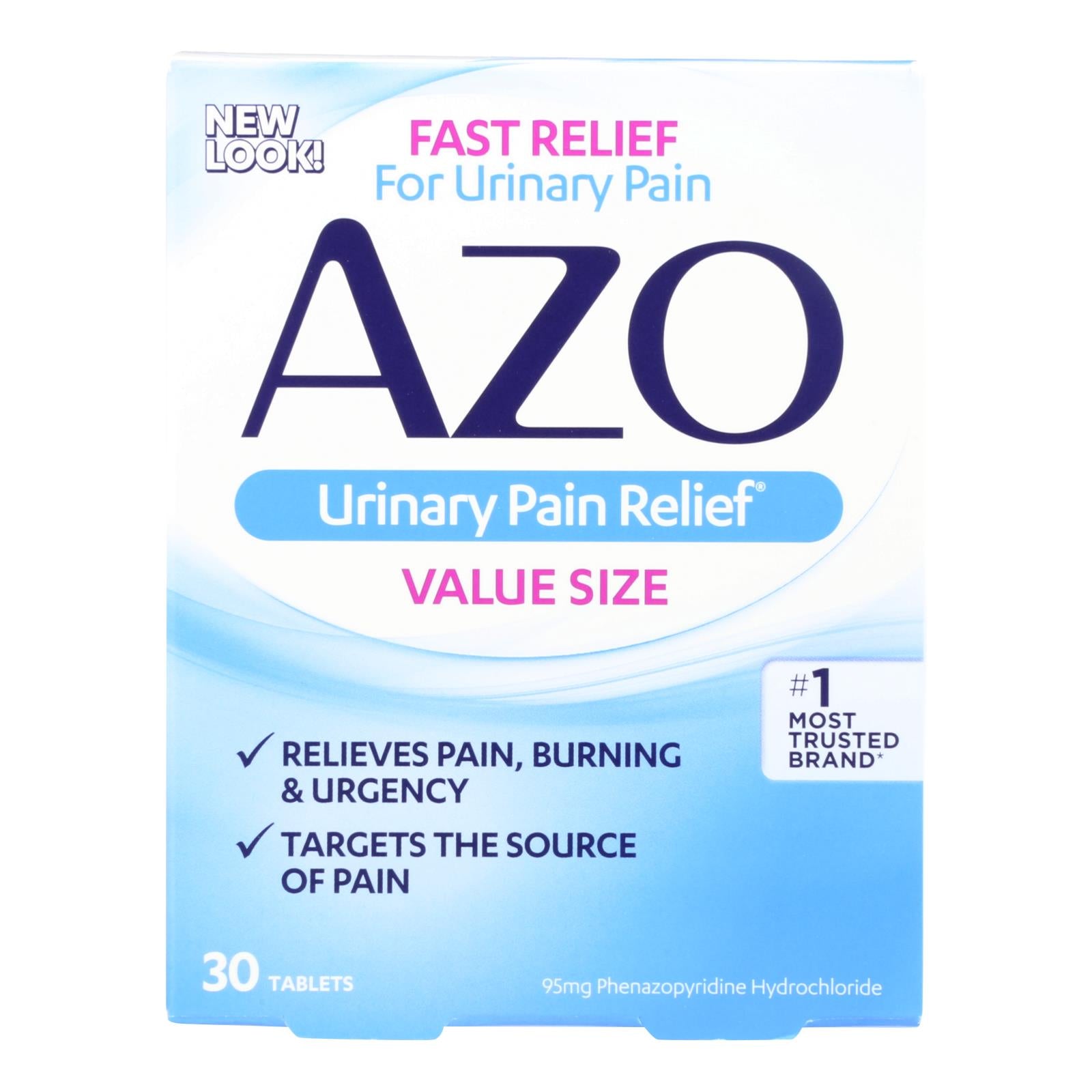 Azo Standard Urinary Pain Relief - 30 Tablets - Eco-Friendly Home & Grocery