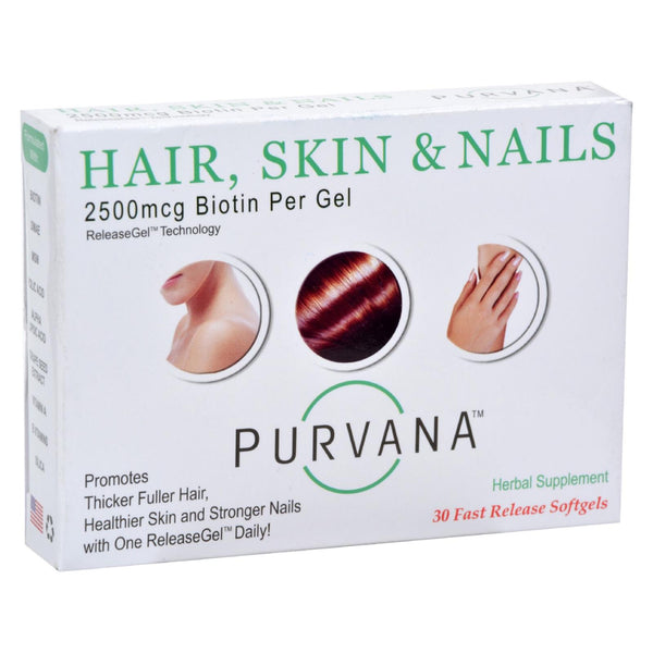 Heaven Sent Purvana Hair Skin Nails - 2500 Mcg - 30 Softgels - GreatEagleInc