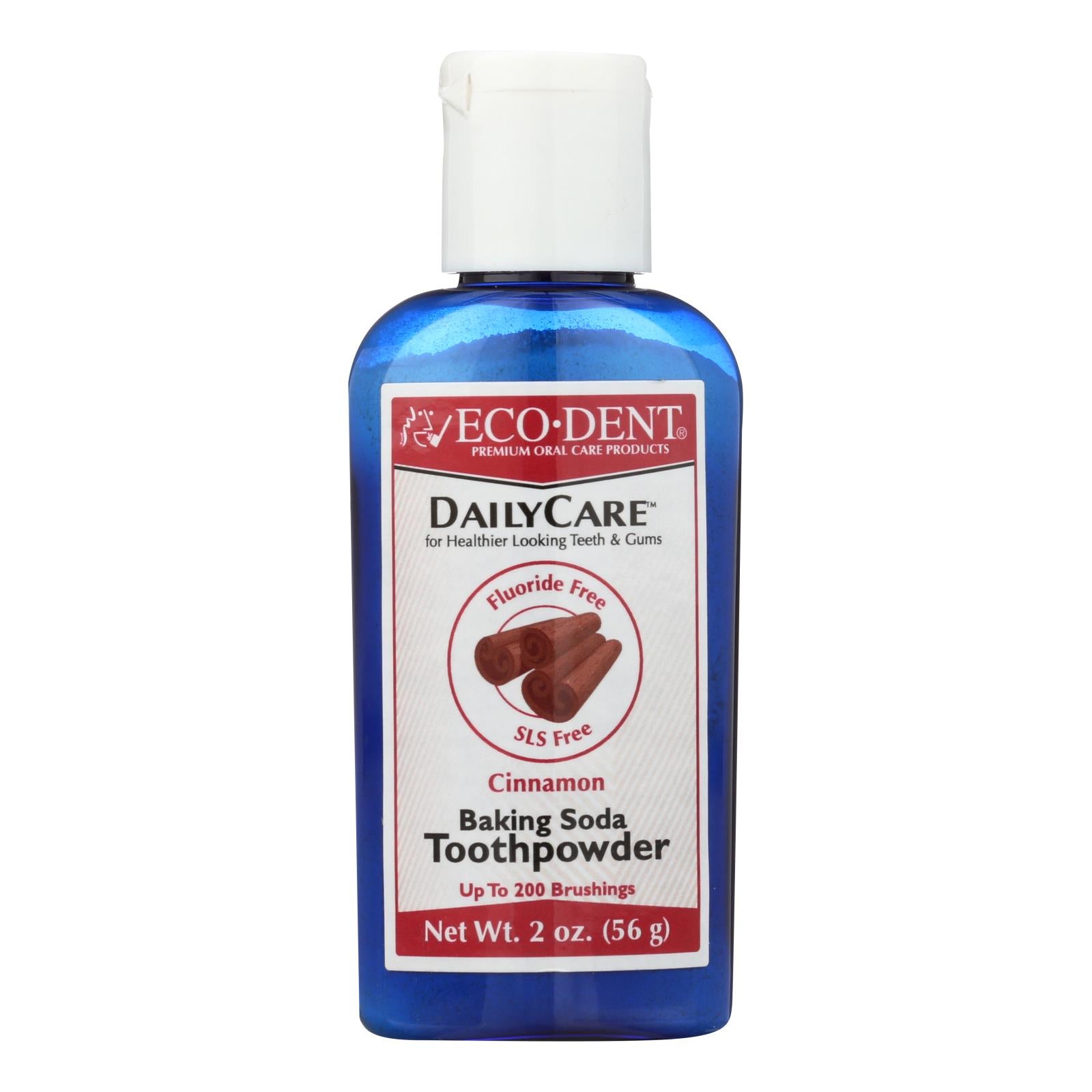 Eco-dent Toothpowder Daily Care - Cinnamon - 2 Oz - GreatEagleInc