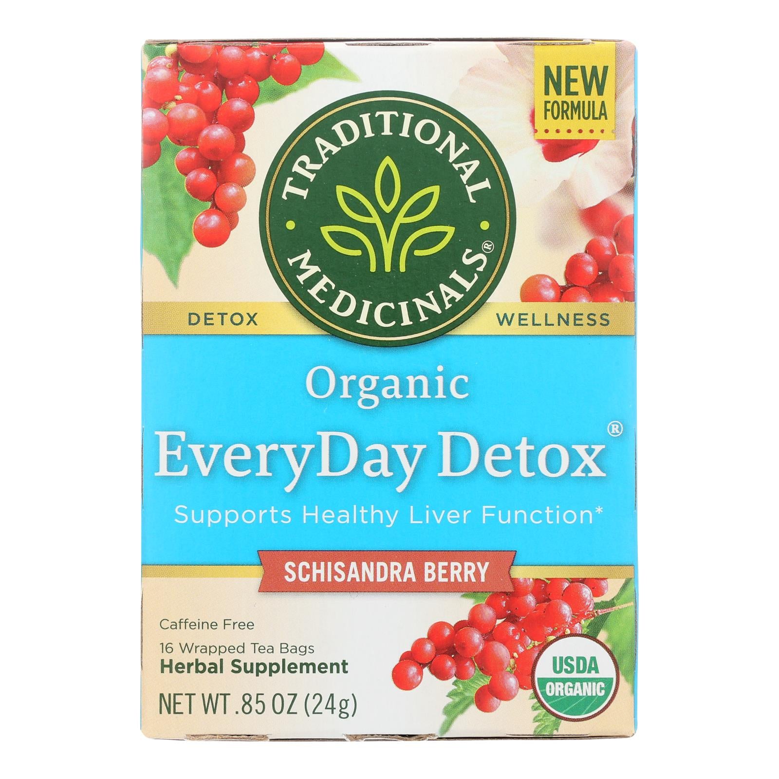 Traditional Medicinals Everyday Detox Herbal Tea - Case Of 6 - 16 Bags - GreatEagleInc