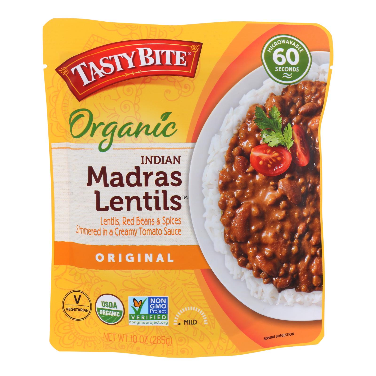 Tasty Bite Entree - Indian Cuisine - Madras Lentils - 10 Oz - Case Of 6 - GreatEagleInc
