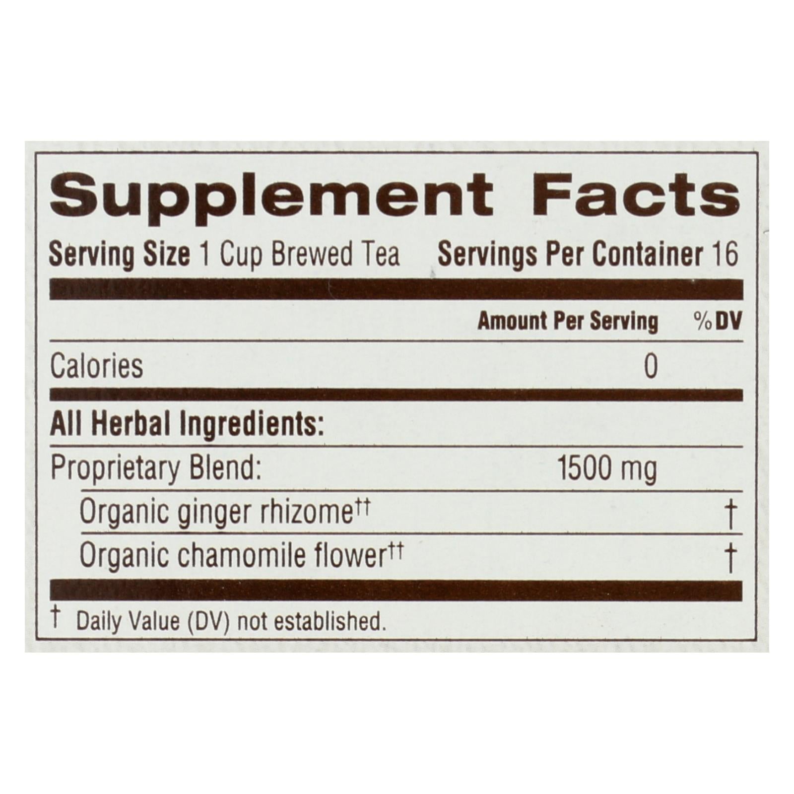 Traditional Medicinals Organic Golden Ginger Tea - Case Of 6 - 16 Bags - GreatEagleInc