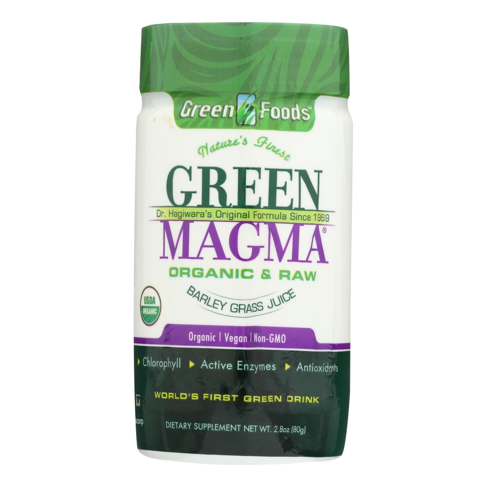 Green Foods Dr Hagiwara Green Magma Barley Grass Juice Powder - 2.8 Oz - Eco-Friendly Home & Grocery