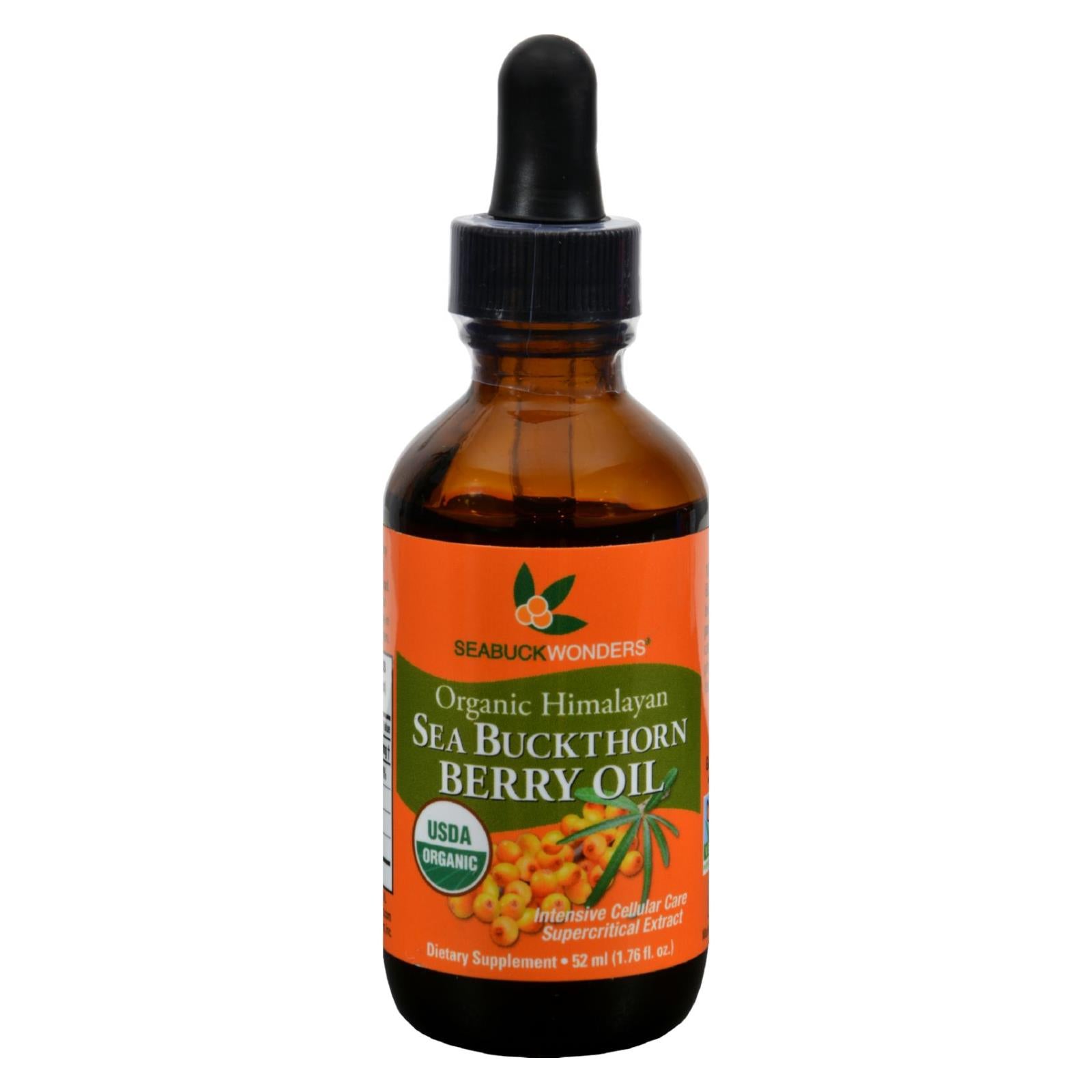Seabuck Wonders Organic Himalayan Sea Buckthorn Berry Oil - 1.76 Fl Oz - GreatEagleInc