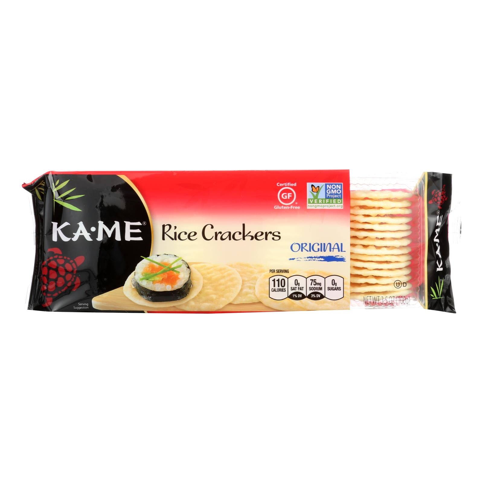 Ka'me Rice Crackers - Original - Case Of 12 - 3.5 Oz. - GreatEagleInc