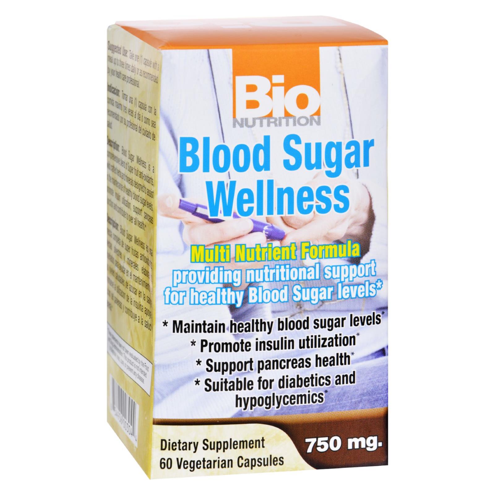 Bio Nutrition - Blood Sugar Wellness - 60 Vegetarian Capsules - Eco-Friendly Home & Grocery