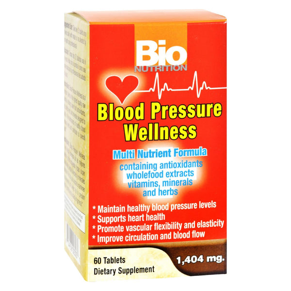 Bio Nutrition - Blood Pressure Wellness - 60 Tablets - GreatEagleInc