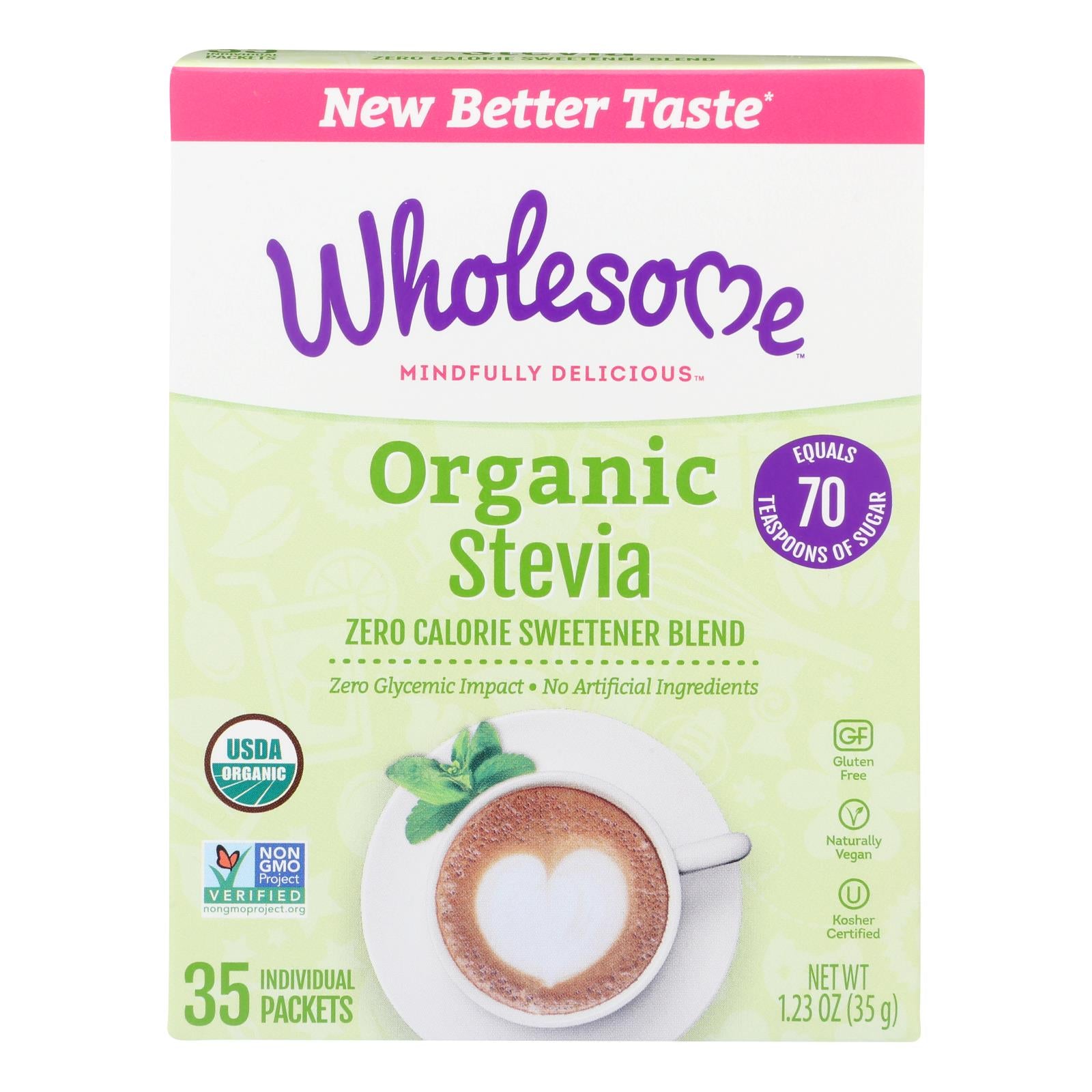 Wholesome Sweeteners Stevia - Organic - 35 Count - 1.23 Oz - Case Of 6 - GreatEagleInc
