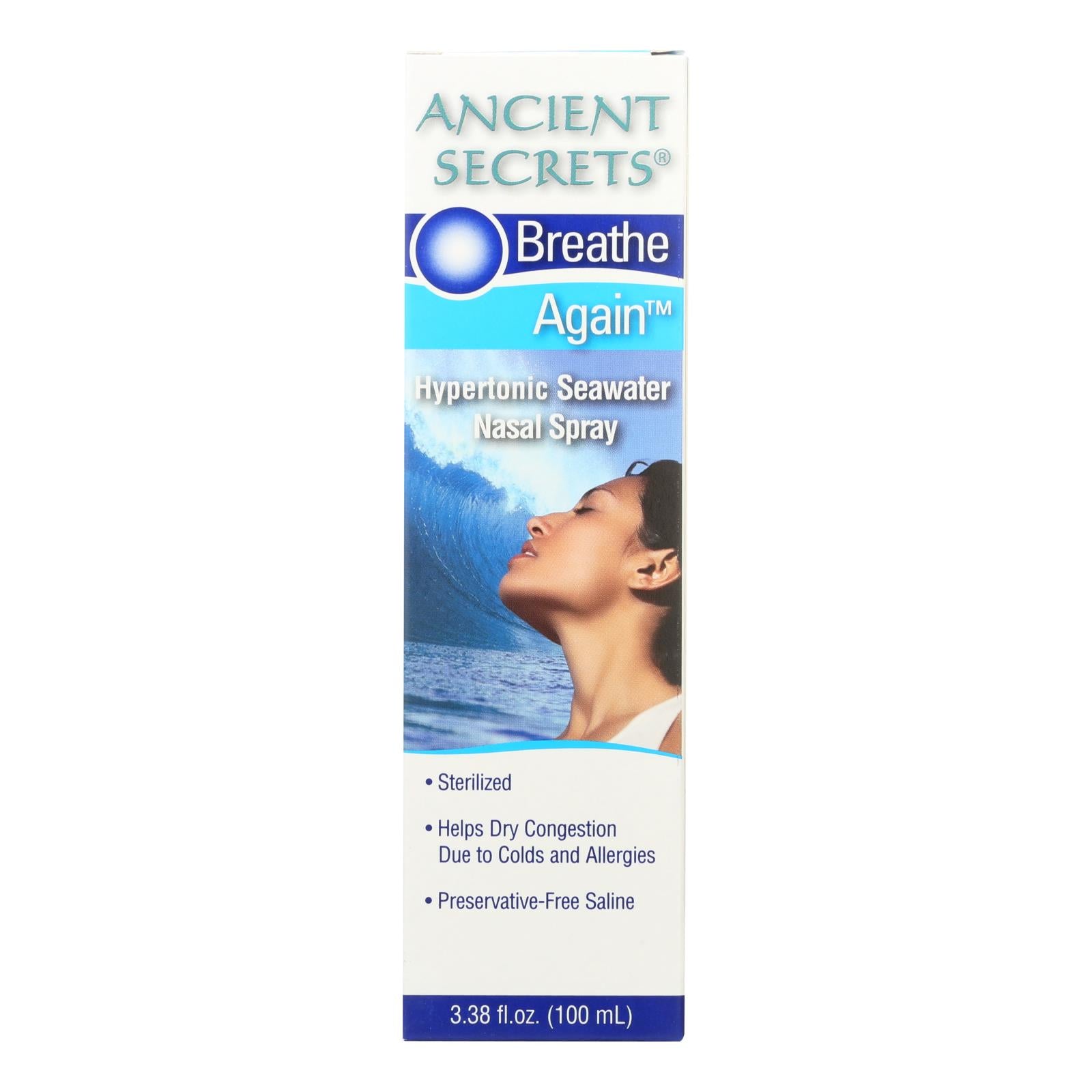 Ancient Secrets Breathe Again Nasal Spray - 3.38 Fl Oz - GreatEagleInc