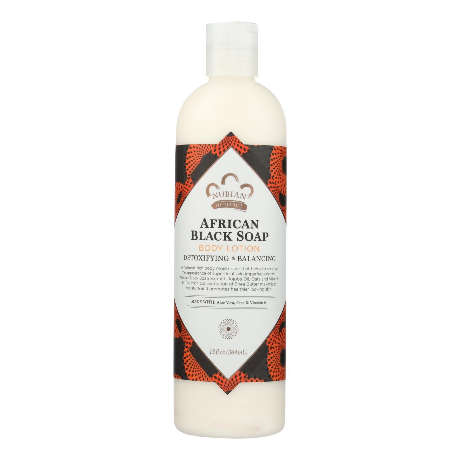 Nubian Heritage Lotion - African Black Soap - 13 Oz - GreatEagleInc