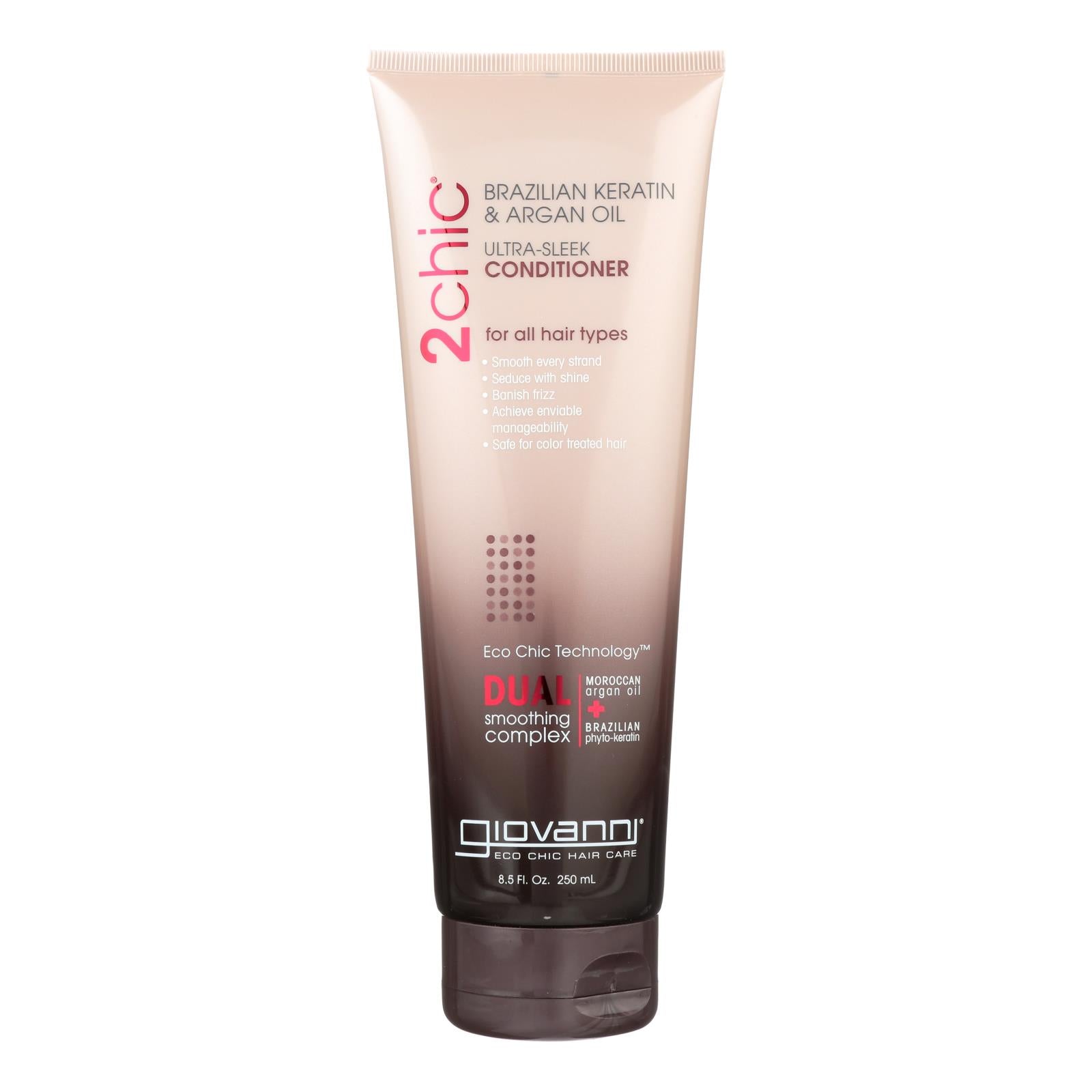 Giovanni 2chic Ultra-sleek Conditioner With Brazilian Keratin And Argan Oil - 8.5 Fl Oz - GreatEagleInc