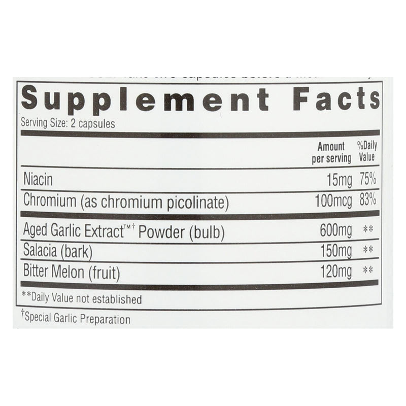 Kyolic - Aged Garlic Extract Blood Sugar Balance - 100 Capsules - GreatEagleInc