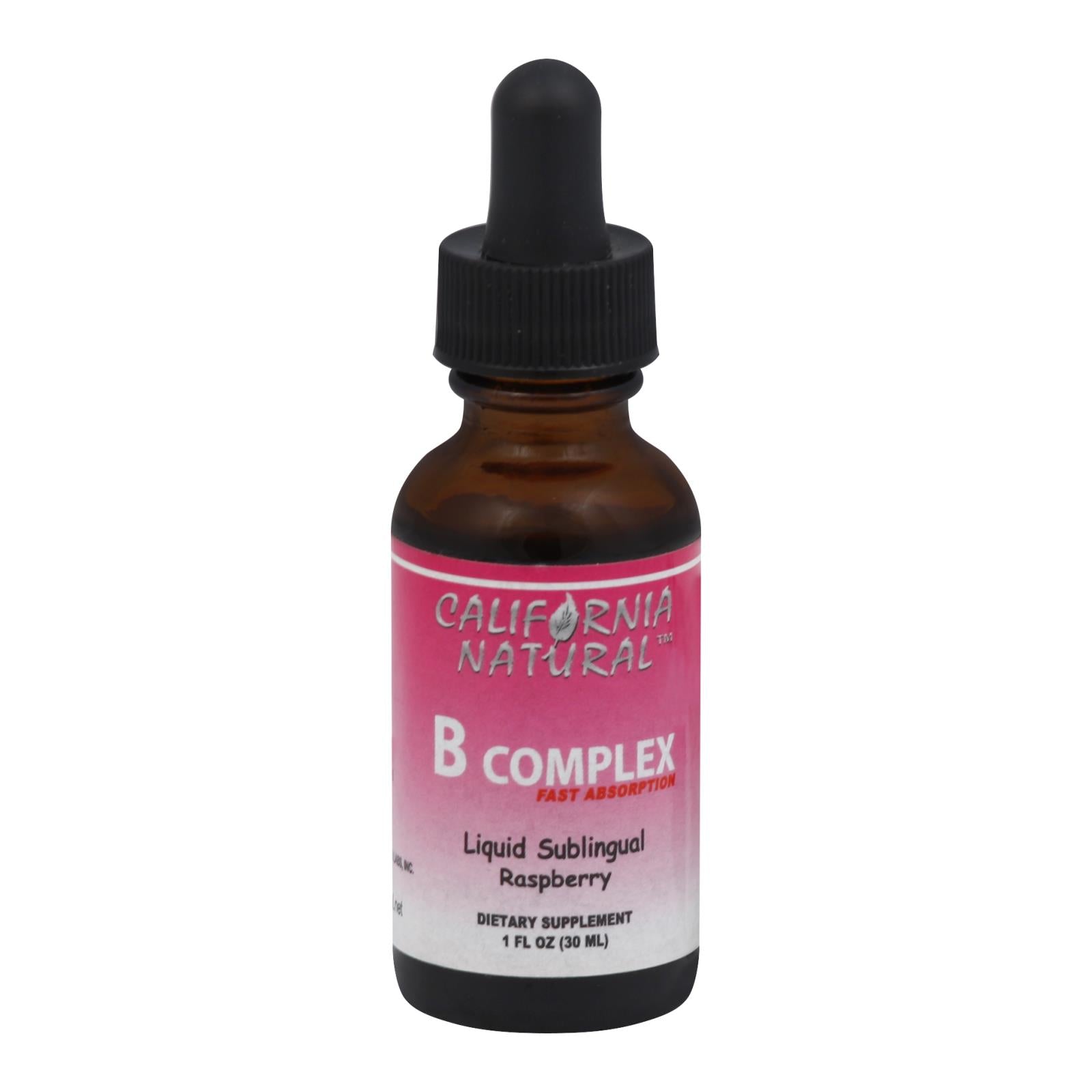 California Natural Natural B Complex Sublingual Raspberry - 1 Fl Oz - GreatEagleInc