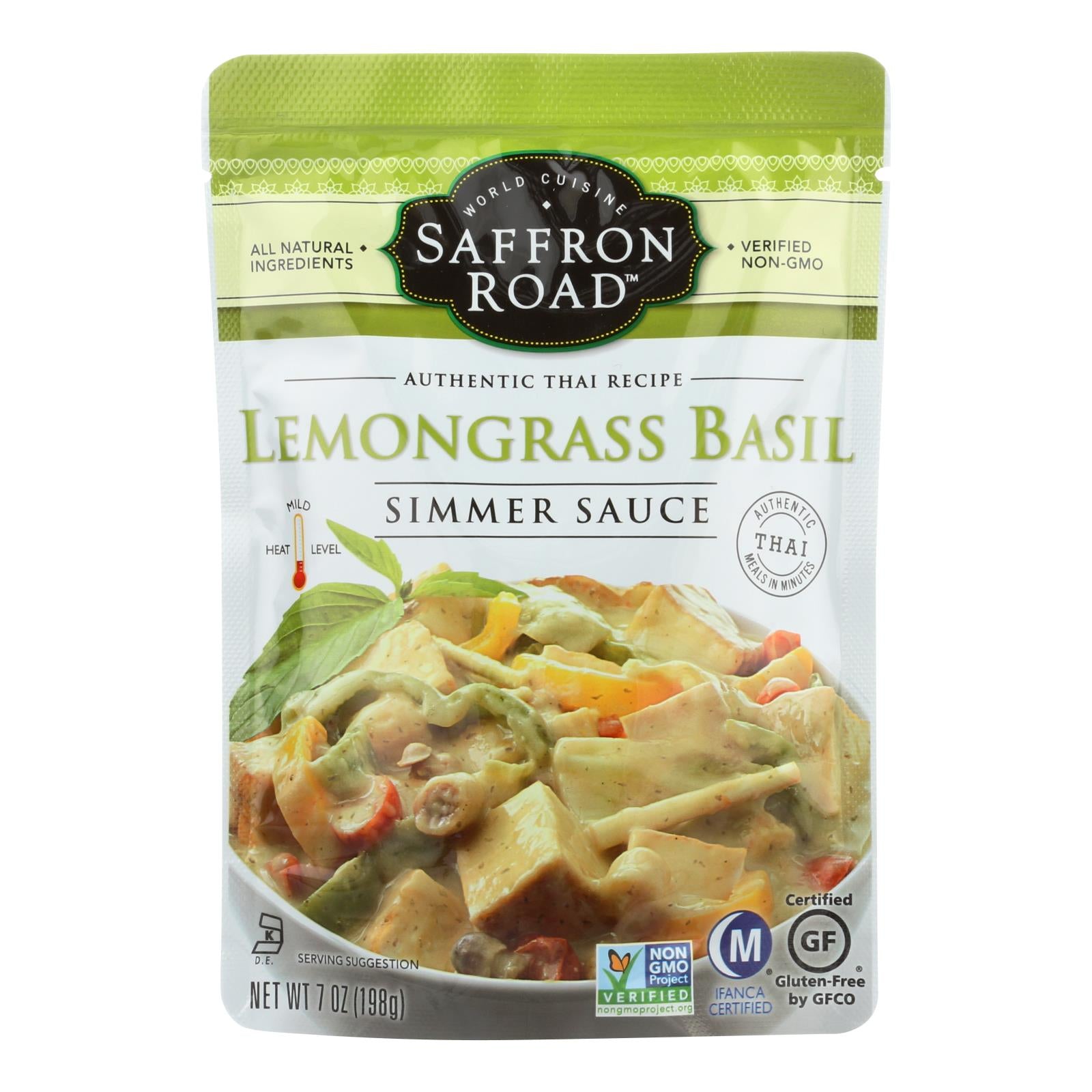 Saffron Road Simmer Sauce - Lemongrass Basil - Case Of 8 - 7 Fl Oz. - GreatEagleInc