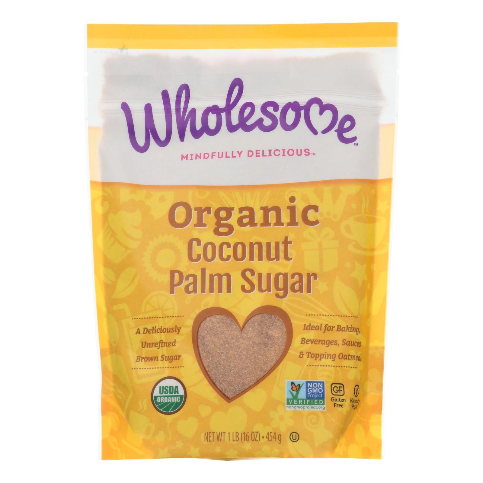 Wholesome Sweeteners Sugar - Organic - Coconut Palm - 16 Oz - Case Of 6 - GreatEagleInc