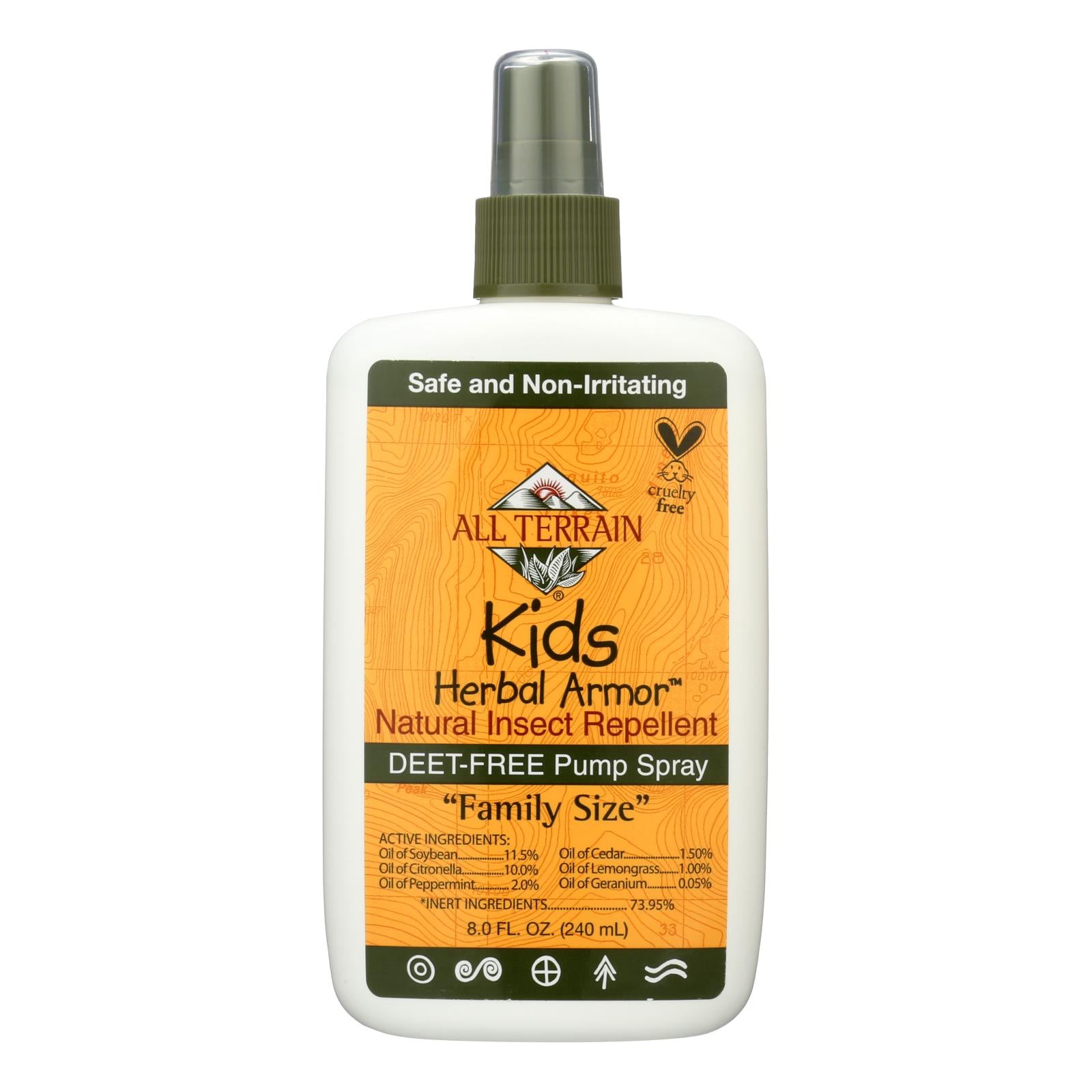All Terrain - Herbal Armor Natural Insect Repellent - Kids - Family Sz - 8 Oz - GreatEagleInc