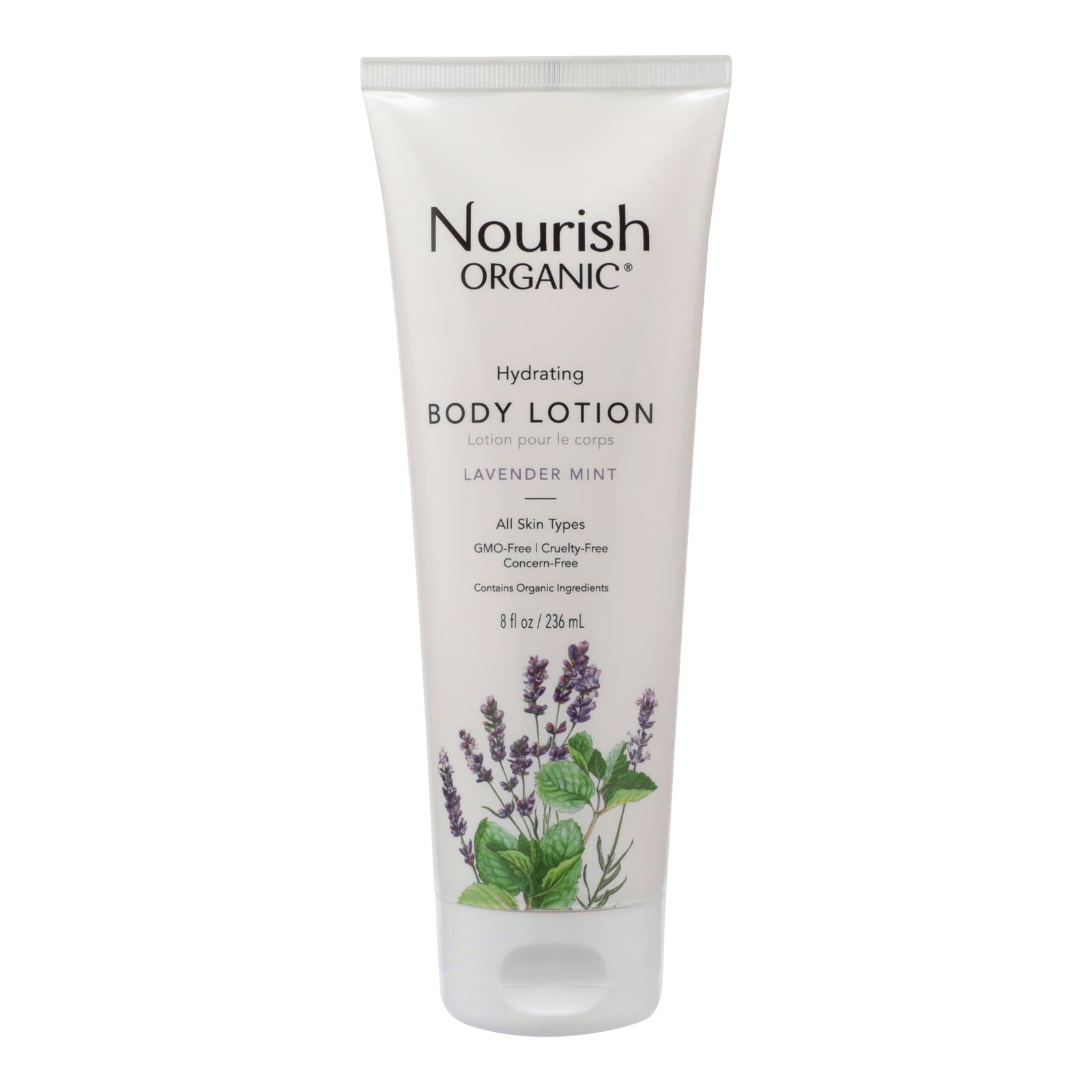 Nourish Organic Body Lotion Lavender Mint - 8 Fl Oz - GreatEagleInc