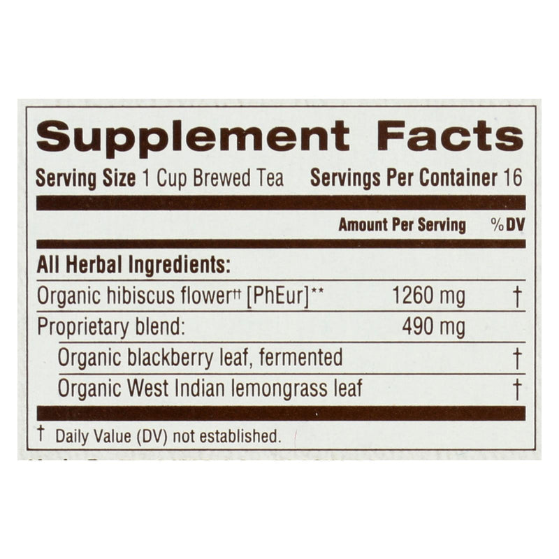 Traditional Medicinals Organic Herbal Tea - Hibiscus - Case Of 6 - 16 Bags - GreatEagleInc