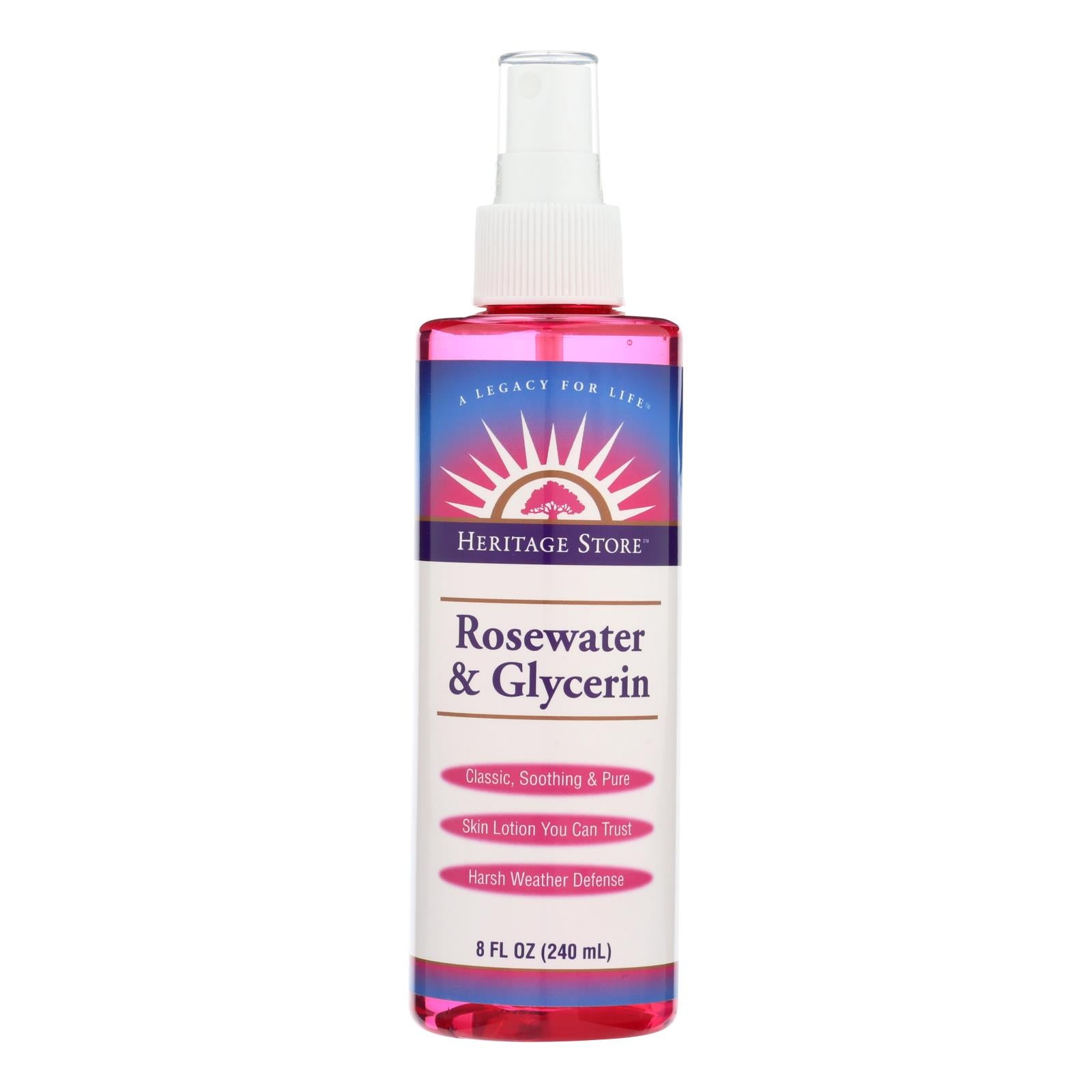Heritage Products Rosewater And Glycerin - 8 Fl Oz - GreatEagleInc