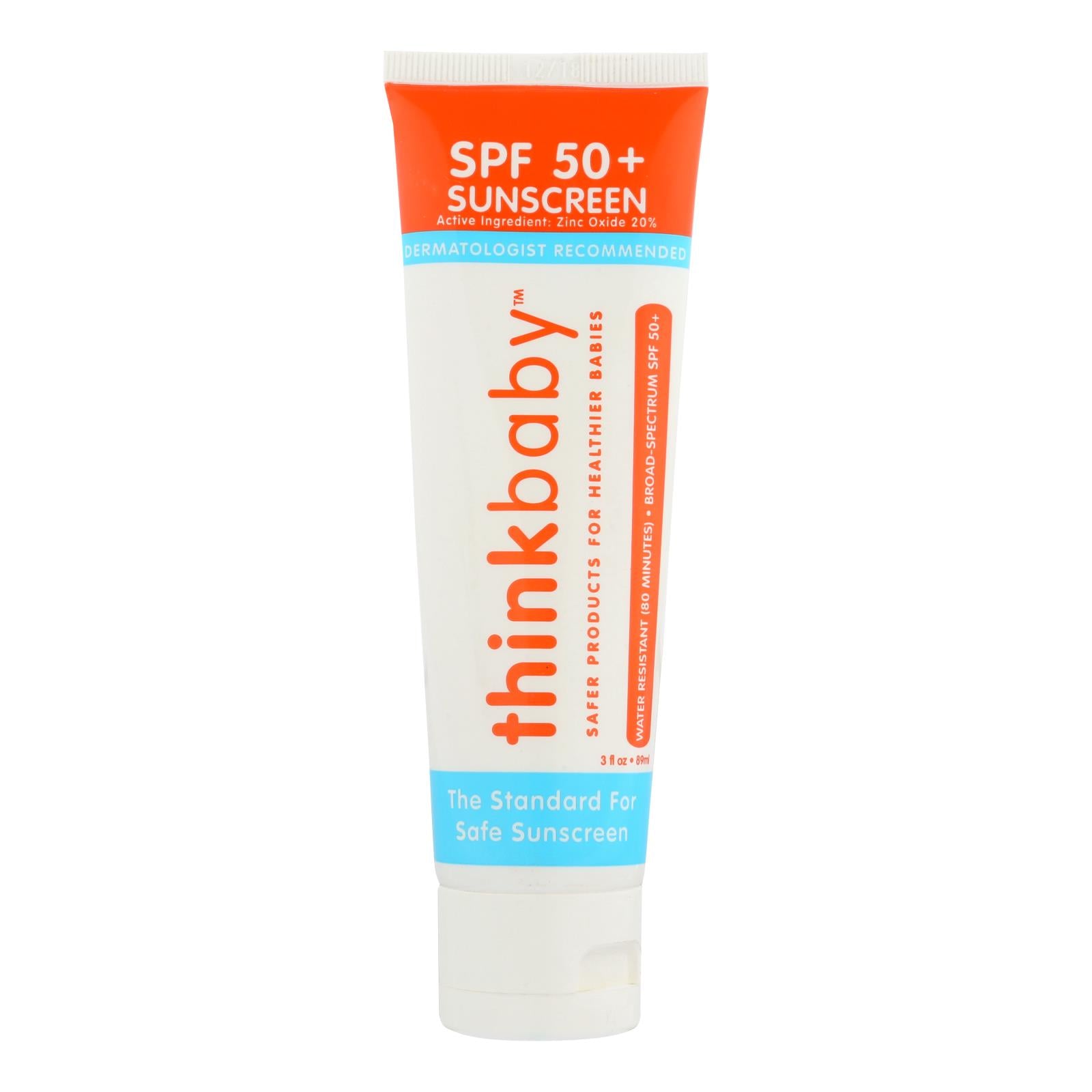 Thinkbaby Safe Sunscreen Spf 50+ 3oz - GreatEagleInc