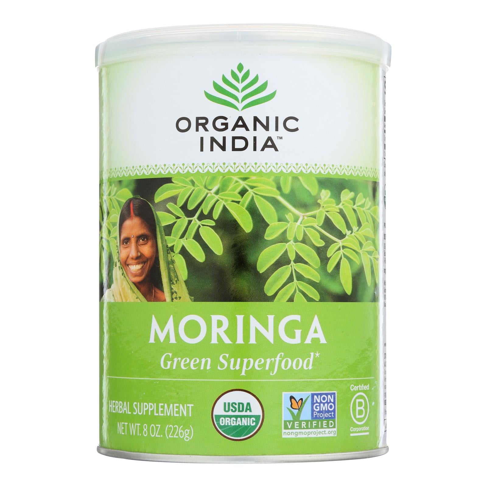 Organic India Organic Moringa Leaf Powder - 8 Oz - GreatEagleInc
