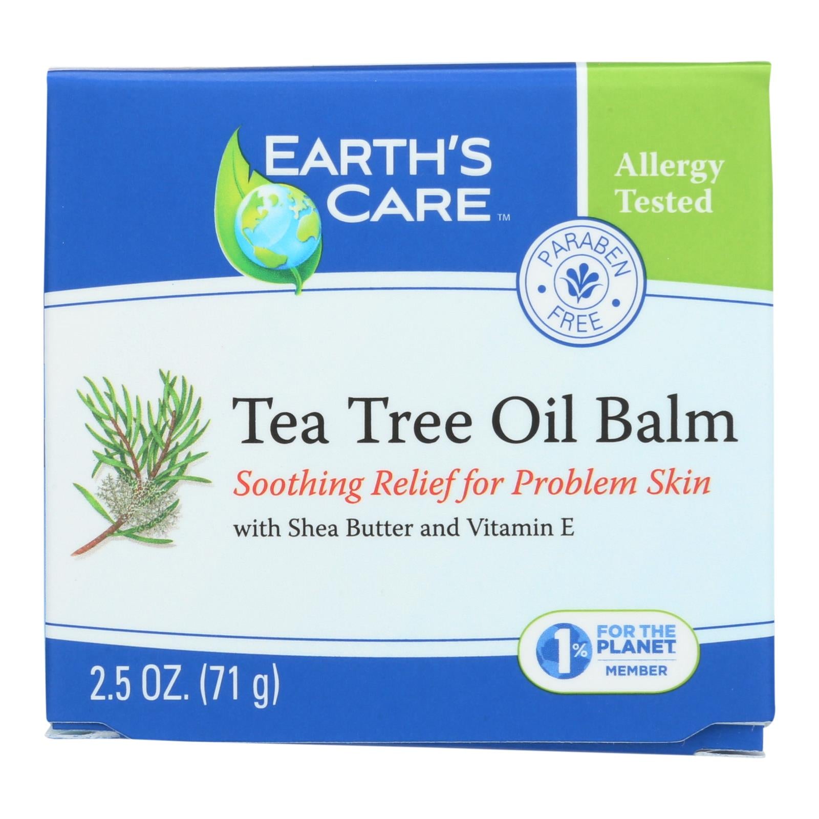 Earth's Care Tea Tree Oil Balm - 2.5 Oz - Eco-Friendly Home & Grocery