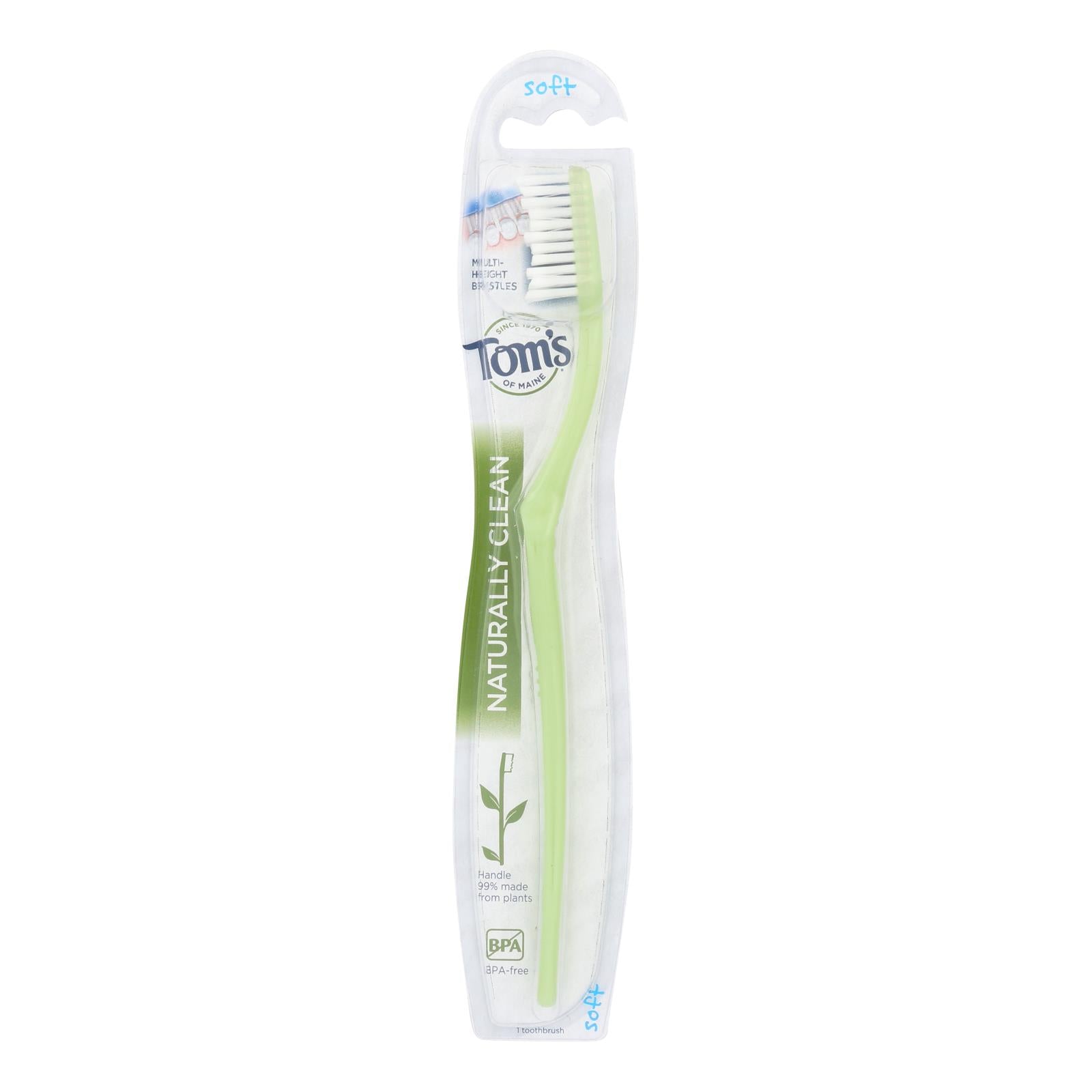 Tom's Of Maine Adult Toothbrush - Soft - Case Of 6 - GreatEagleInc