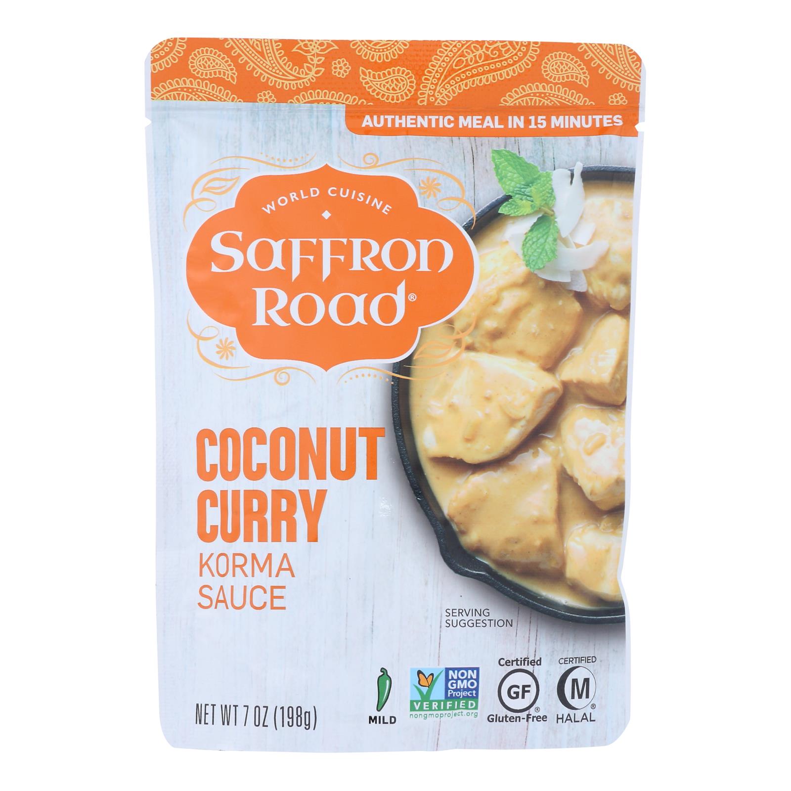 Saffron Road Korma Sauce - Coconut Curry - Case Of 8 - 7 Oz. - GreatEagleInc