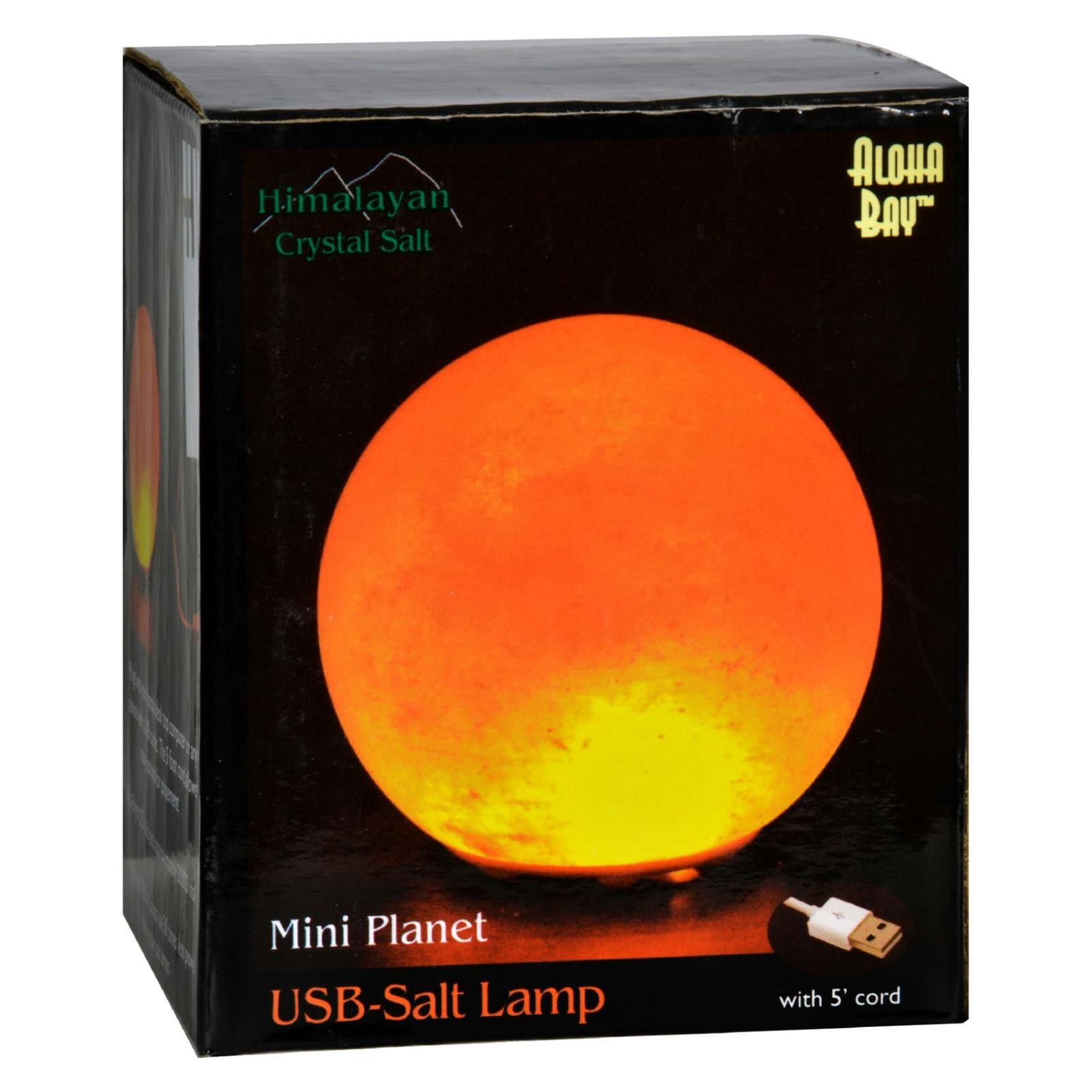 Himalayan Salt Mini Planet Salt Lamp - Usb - 3 In - Eco-Friendly Home & Grocery