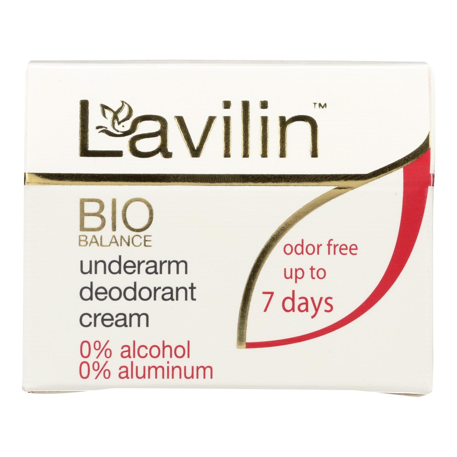 Lavilin Deodorant - Bio Balance - Underarm - Cream - 2.1 Oz - GreatEagleInc