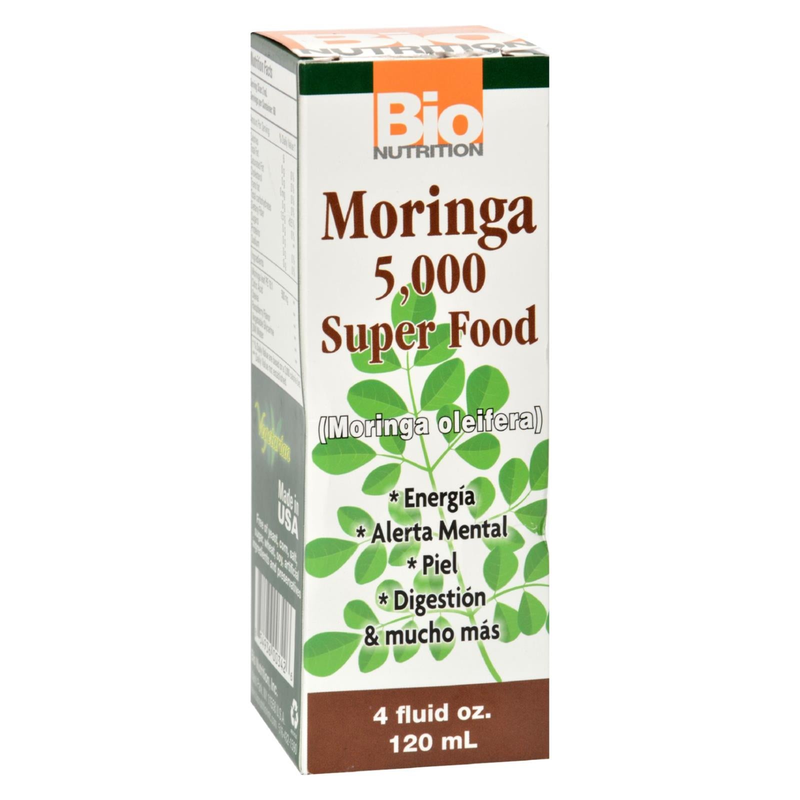 Bio Nutrition - Moringa Super Food - 5000 Mg - 4 Fl Oz - GreatEagleInc