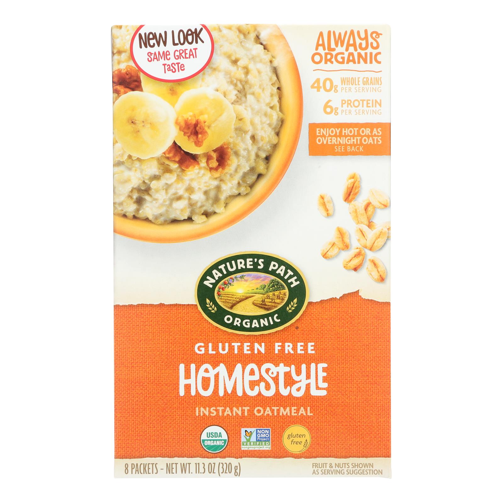 Nature's Path Organic Hot Oatmeal - Homestyle - Case Of 6 - 11.3 Oz. - GreatEagleInc