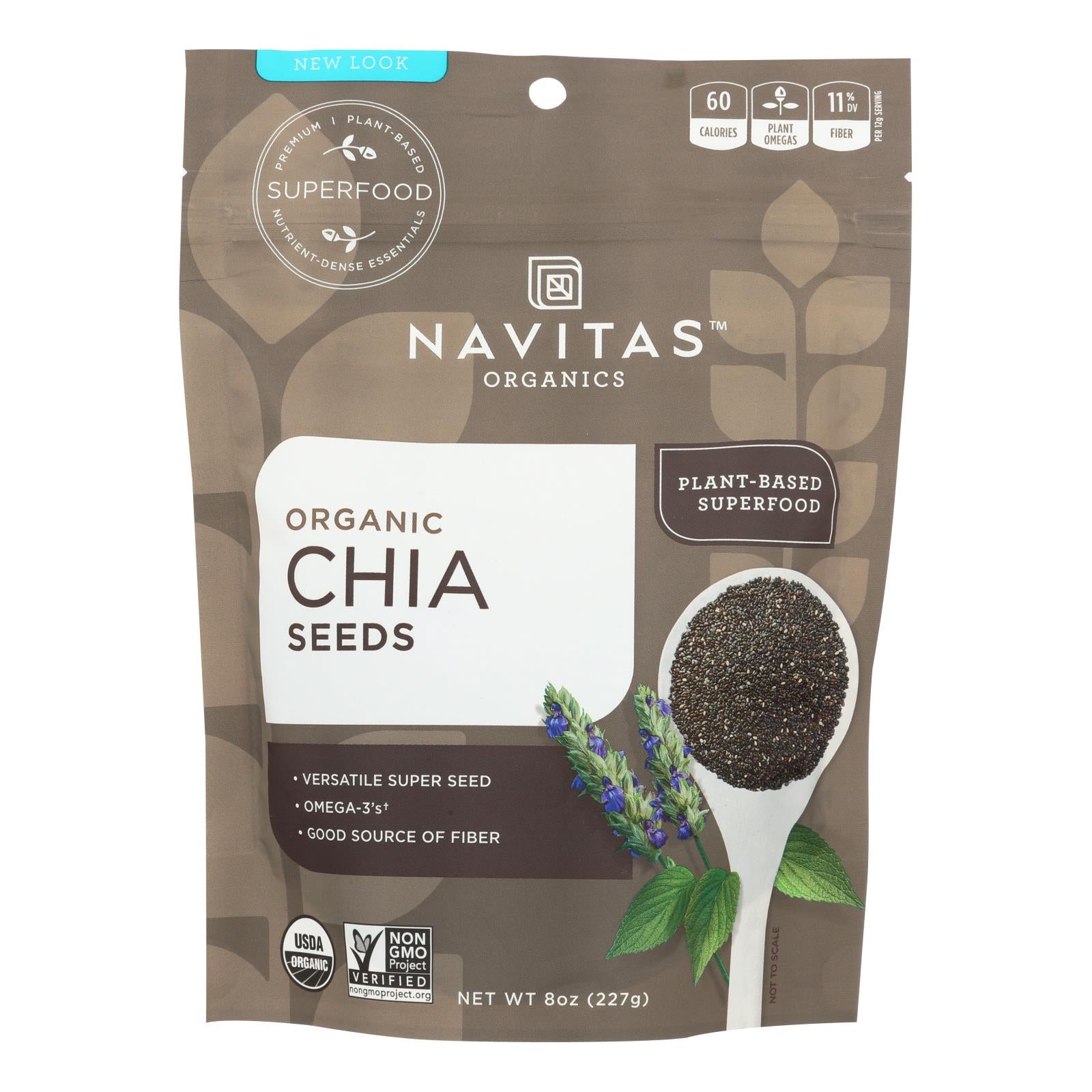Navitas Naturals Chia Seeds - Organic - Raw - 8 Oz - Case Of 12 - GreatEagleInc
