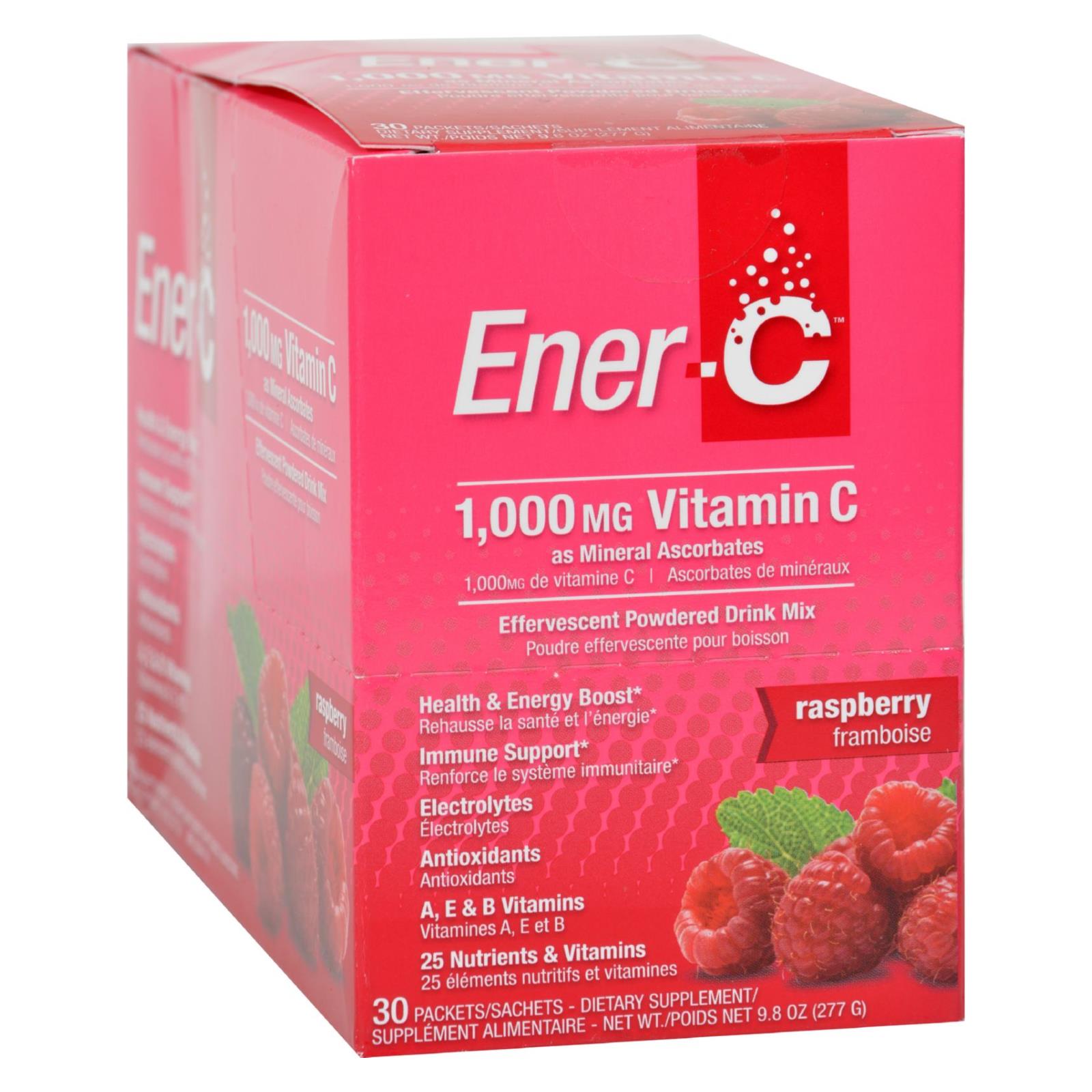 Ener-c Vitamin Drink Mix - Raspberry - 1000 Mg - 30 Packets - GreatEagleInc