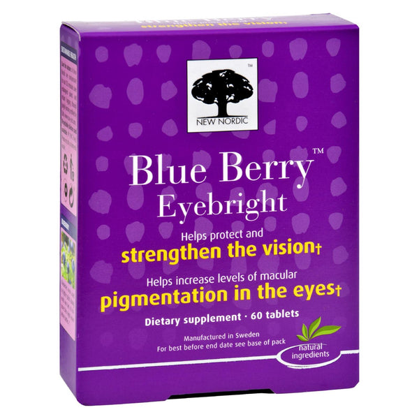 New Nordic Blue Berry Eyebright - 60 Tablets - GreatEagleInc