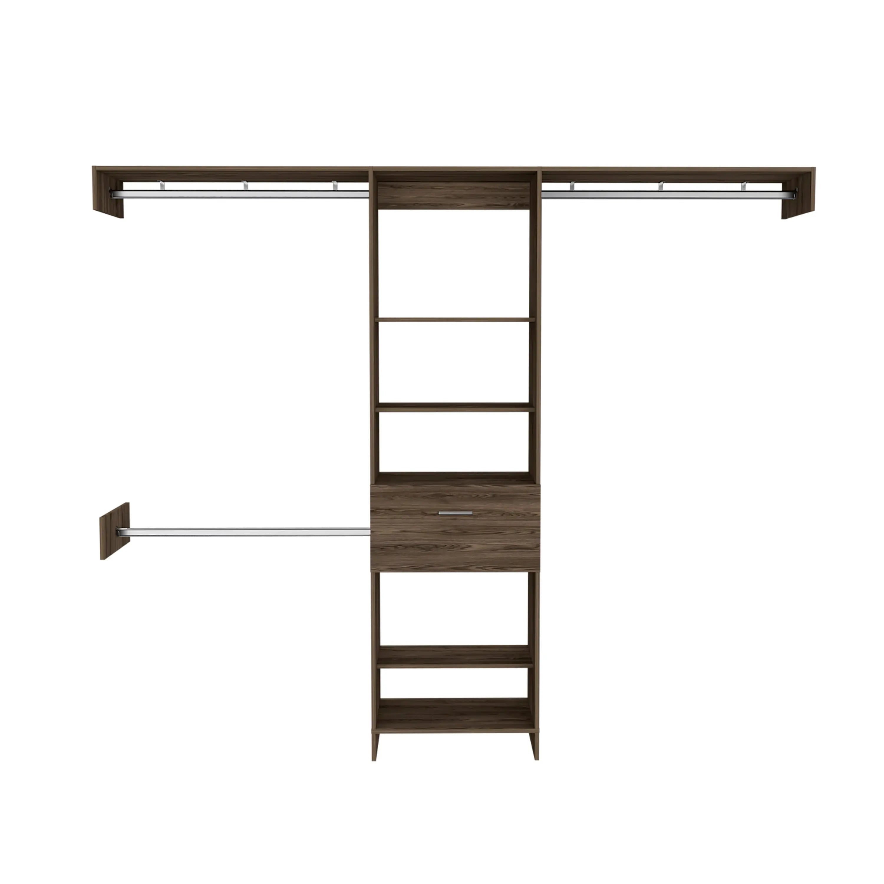 98" Brown Wood Closet System Homeroots Office
