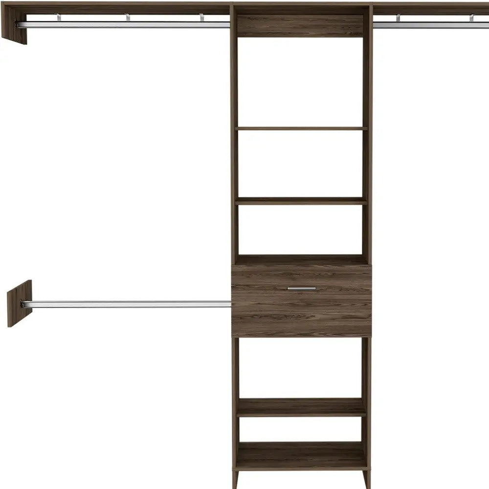 98" Brown Wood Closet System Homeroots Office