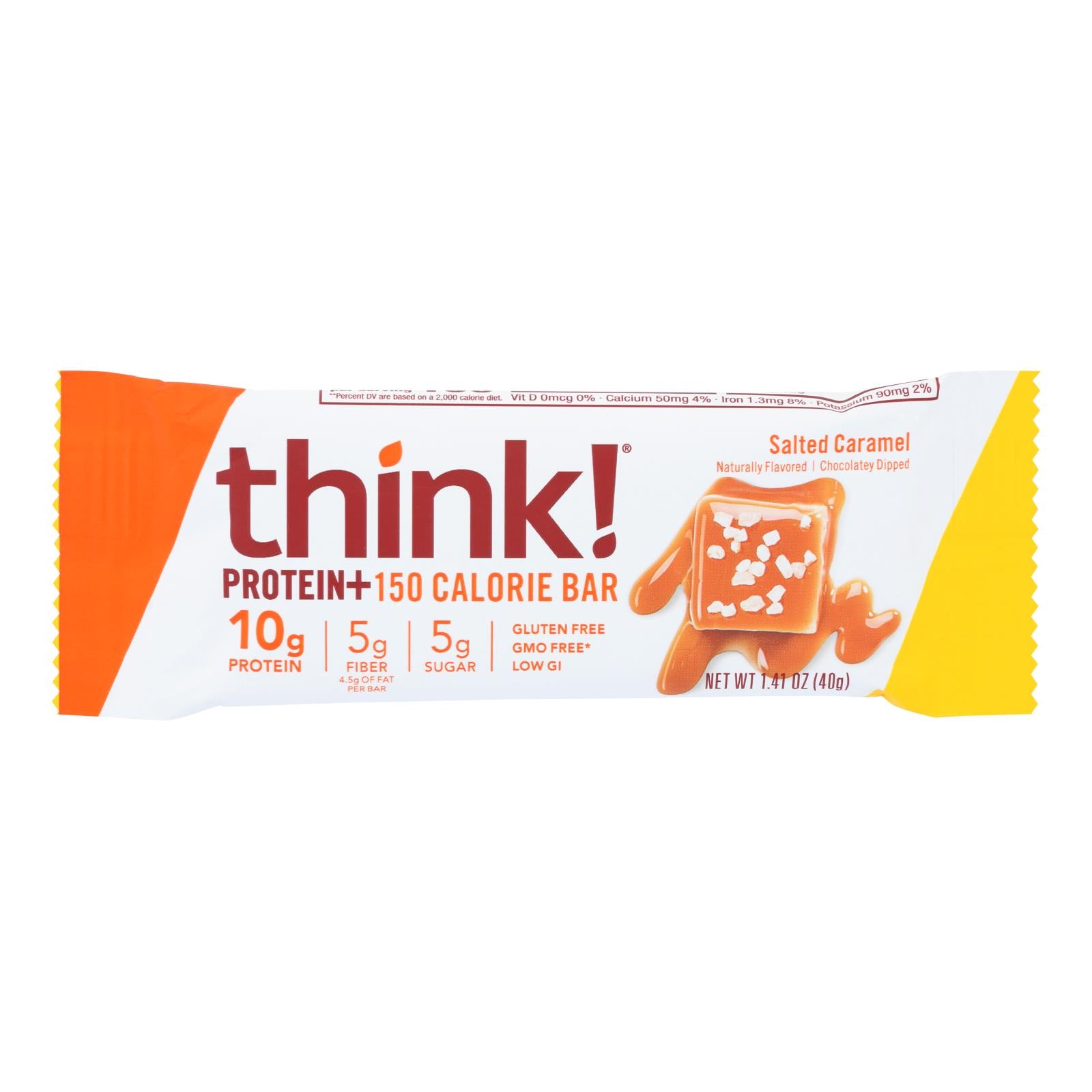 Think Products Thinkthin Bar - Lean Protein Fiber - Caramel - 1.41 Oz - 1 Case - GreatEagleInc