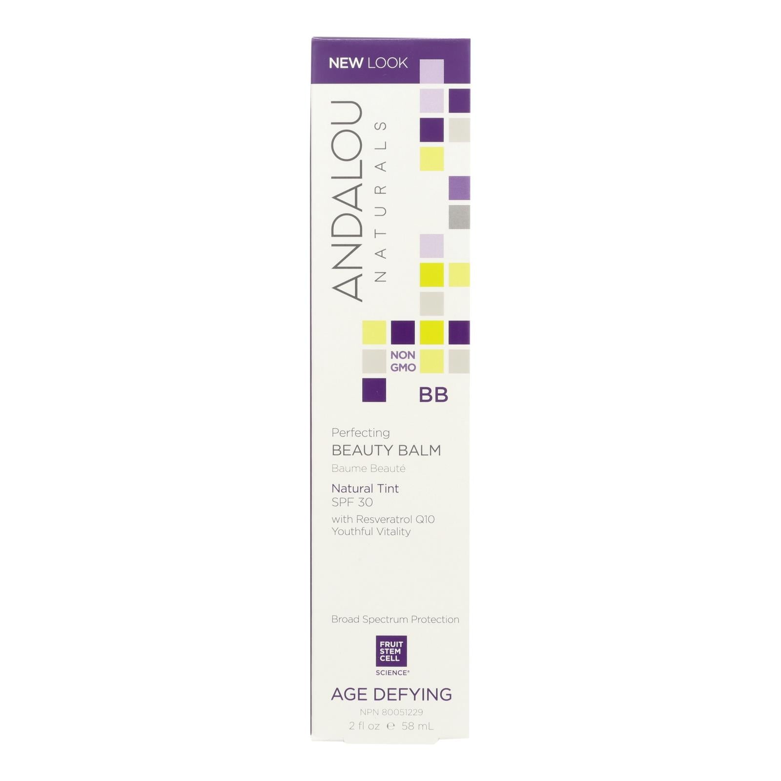 Andalou Naturals Skin Perfecting Beauty Balm - Natural Tint Spf 30 - 2 Oz - GreatEagleInc